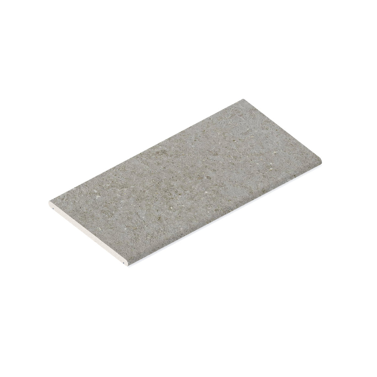 Couvertine effet Pierre Calcaire Gris Cendré 60x30x2 cm Bord 1/2 Rond Double Larmier Domella