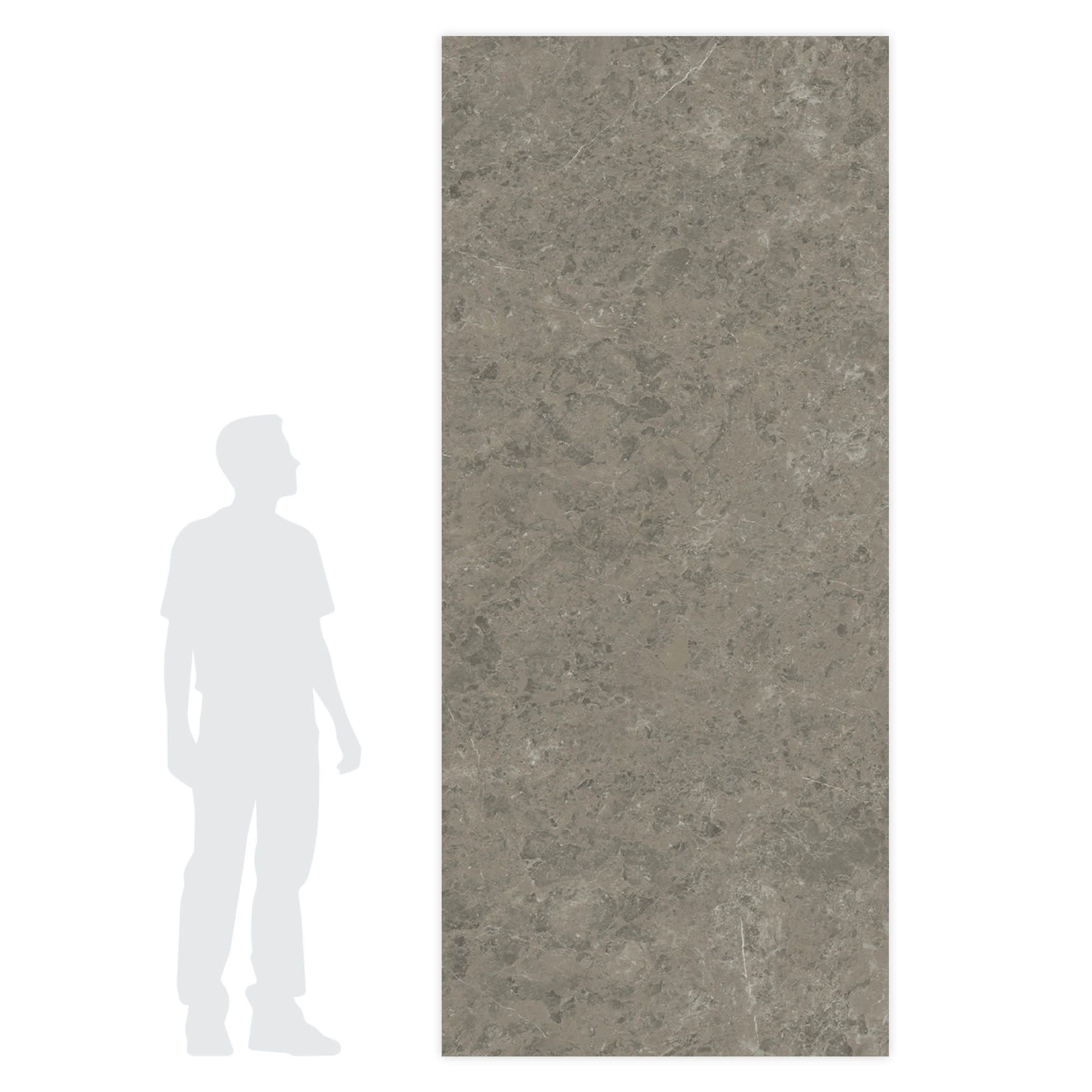 Carrelage effet Marbre Gris Impérial 278x120x0,6 cm Brillant Orsiano - Mur intérieur
