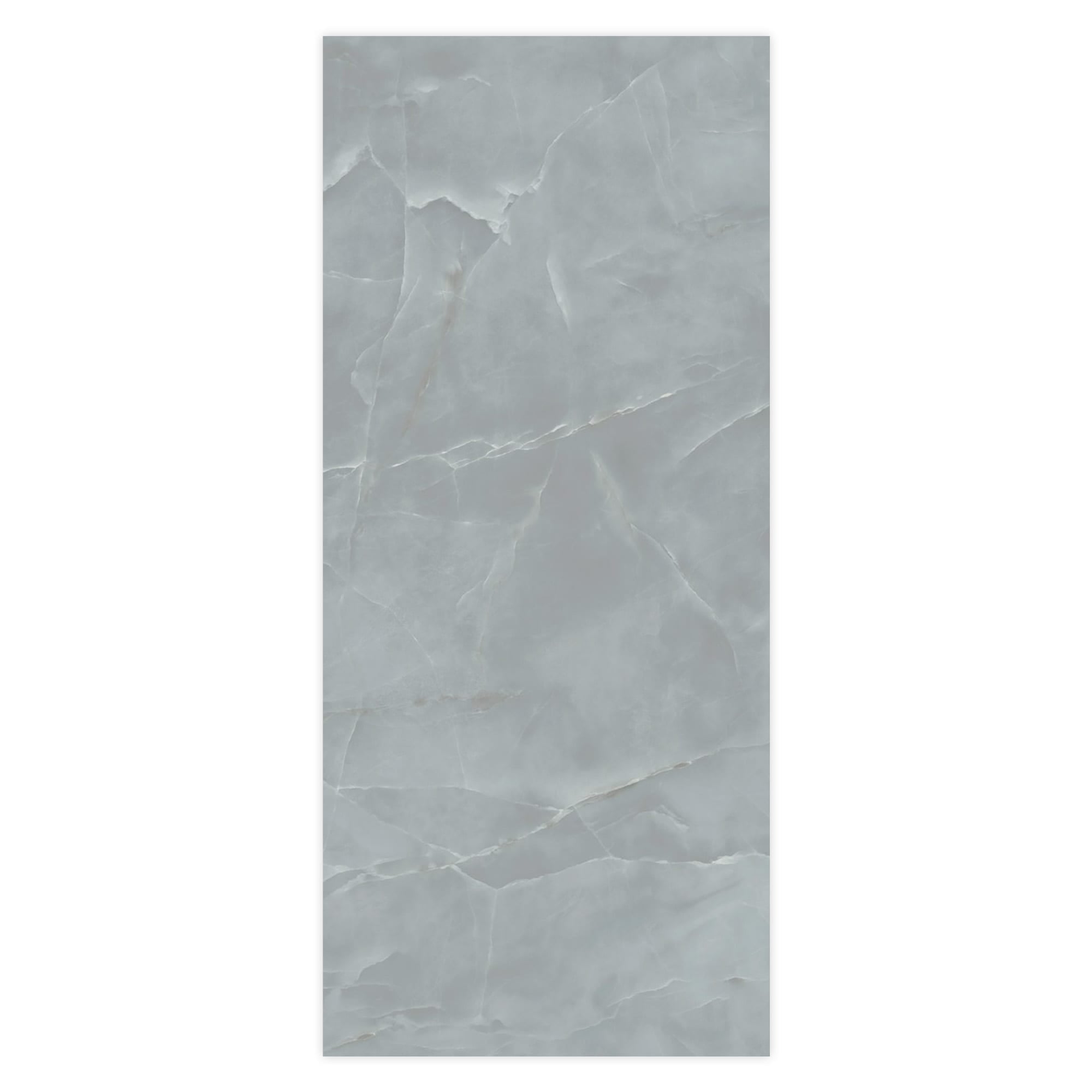Carrelage effet Onyx Bleu Brume 278x120x0,6 cm Brillant Nerolio - Mur intérieur