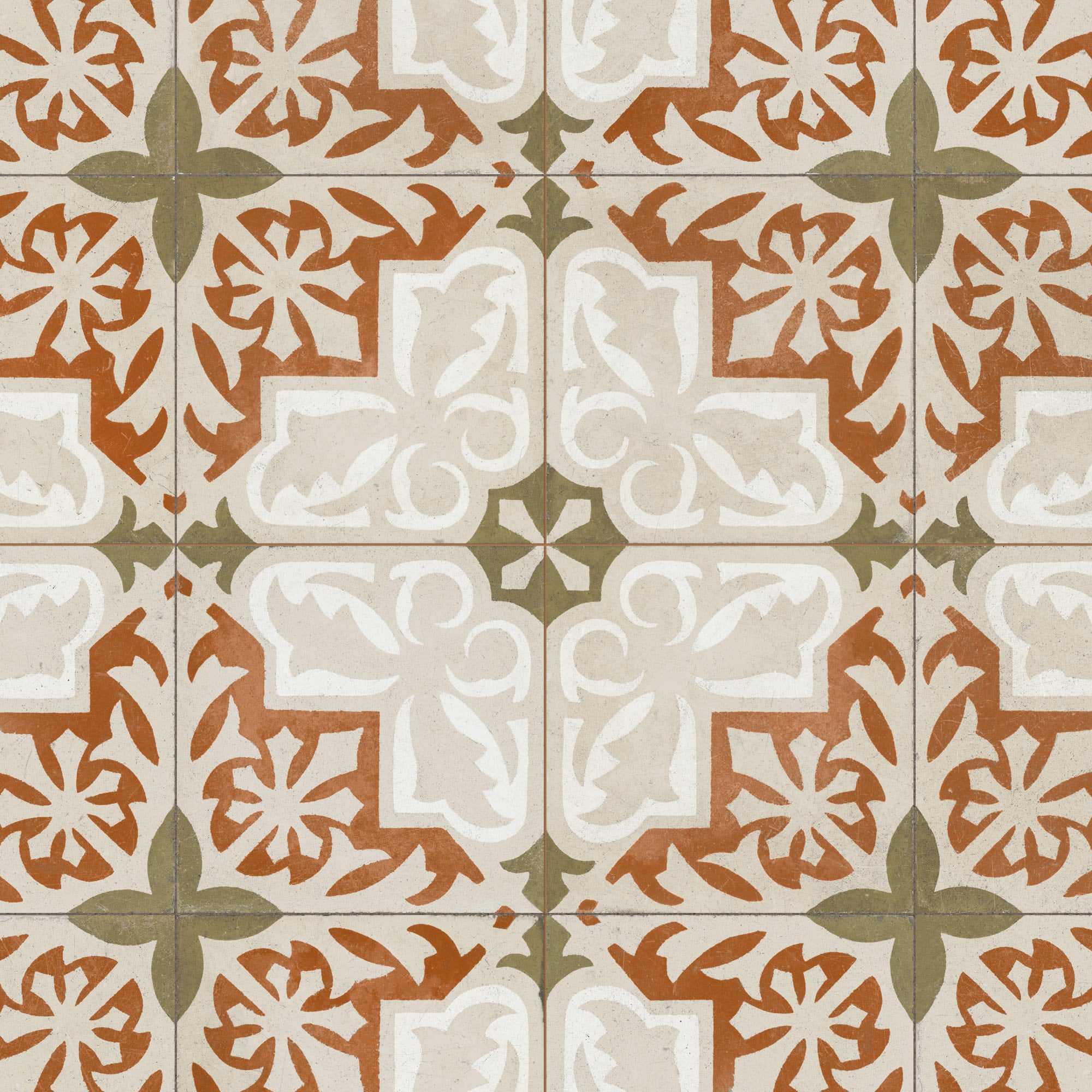 Carrelage Vintage effet Carreau ciment Multicolore Toletum 45x45x0,95 cm Ardina - Sol et mur intérieur