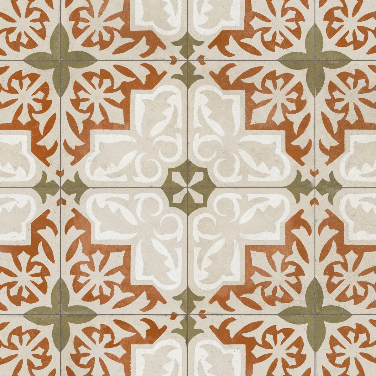 Carrelage Vintage effet Carreau ciment Multicolore Toletum 45x45x0,95 cm Ardina - Sol et mur intérieur