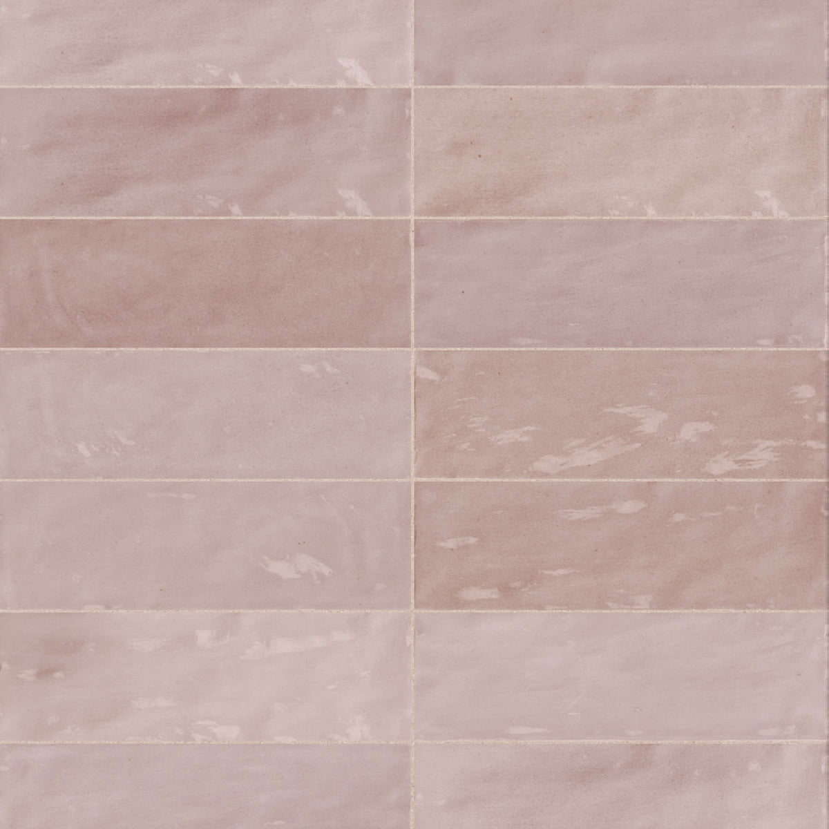 Carrelage effet Zellige Rose 20x6,5x0,85 cm Brillant Orisel - Mur intérieur
