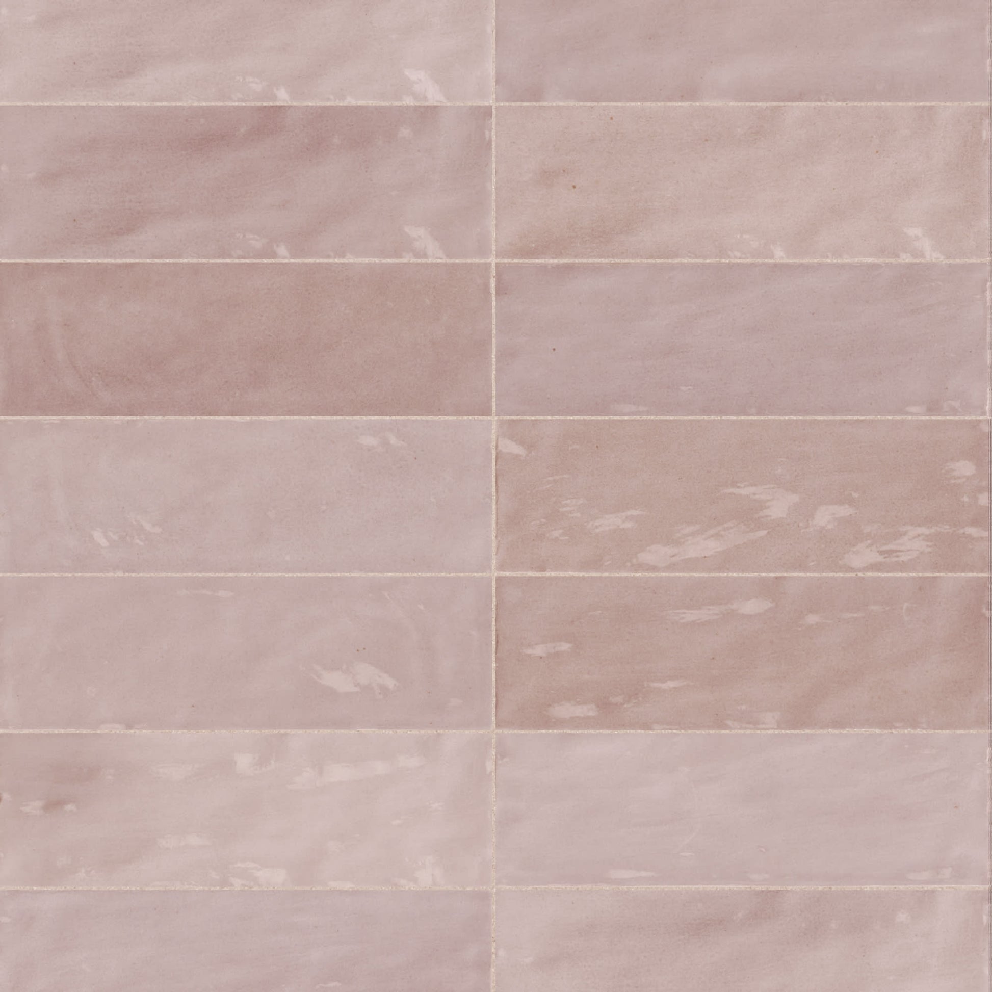 Carrelage effet Zellige Rose 20x6,5x0,85 cm Brillant Orisel - Mur intérieur