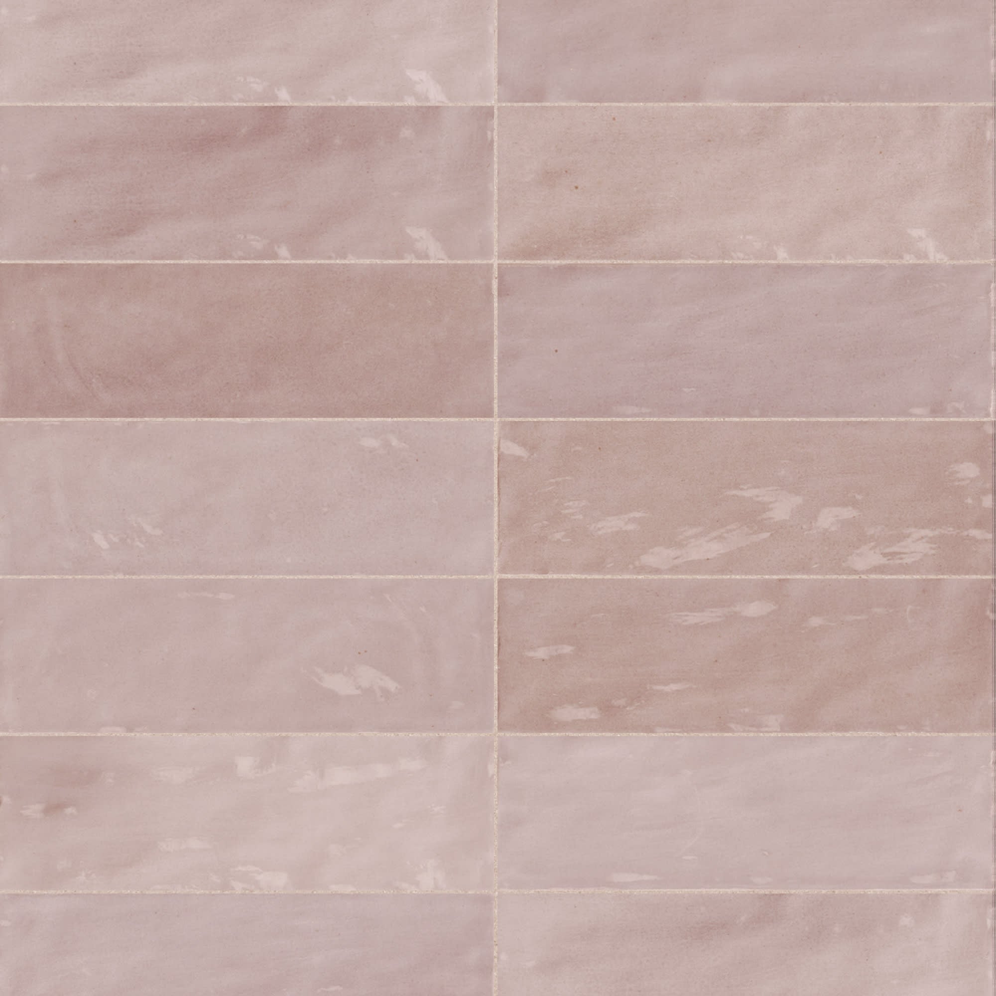 Carrelage effet Zellige Rose 20x6,5x0,85 cm Brillant Orisel - Mur intérieur