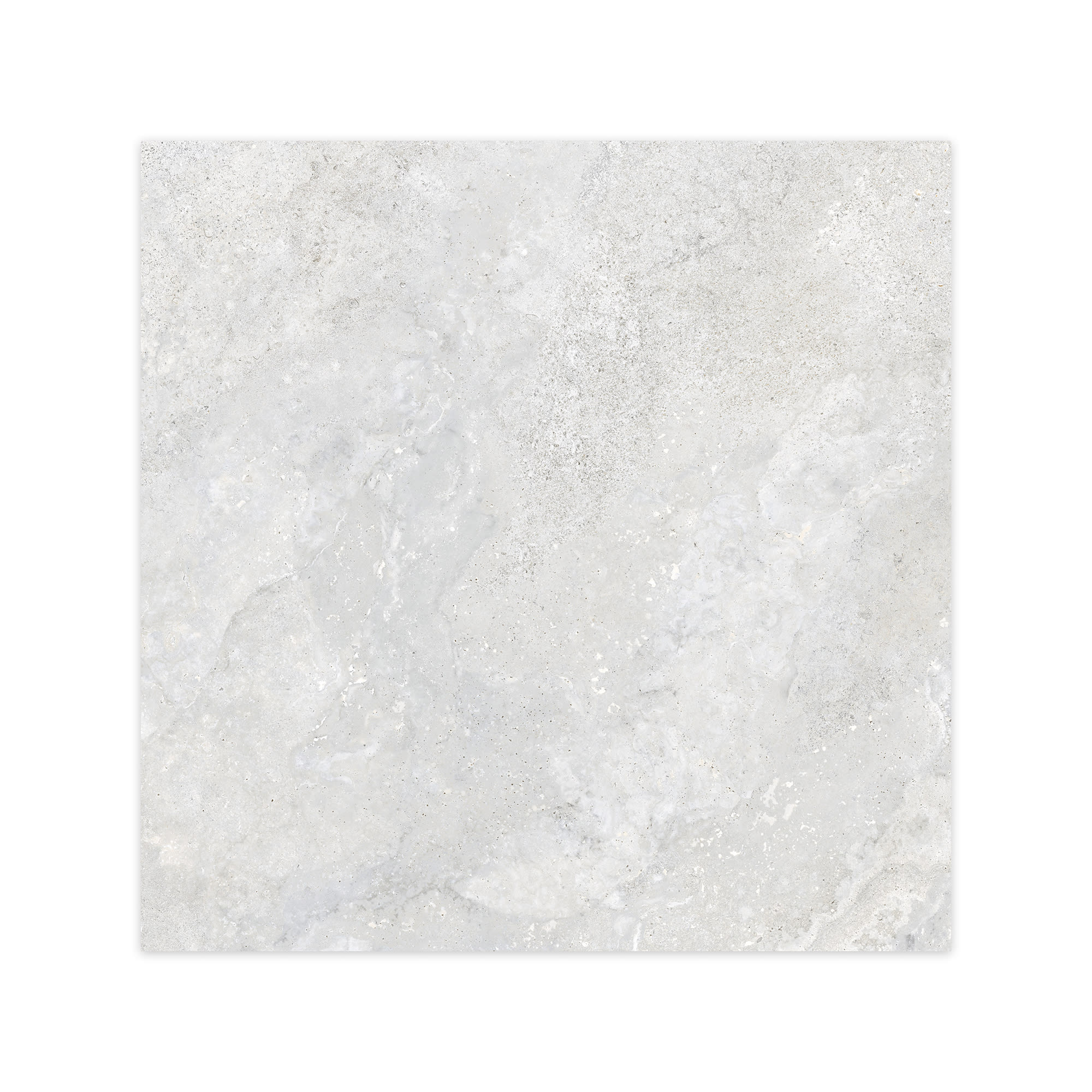 Carrelage effet Travertin Gris Clair 100x100x2 cm Castorel - Sol extérieur