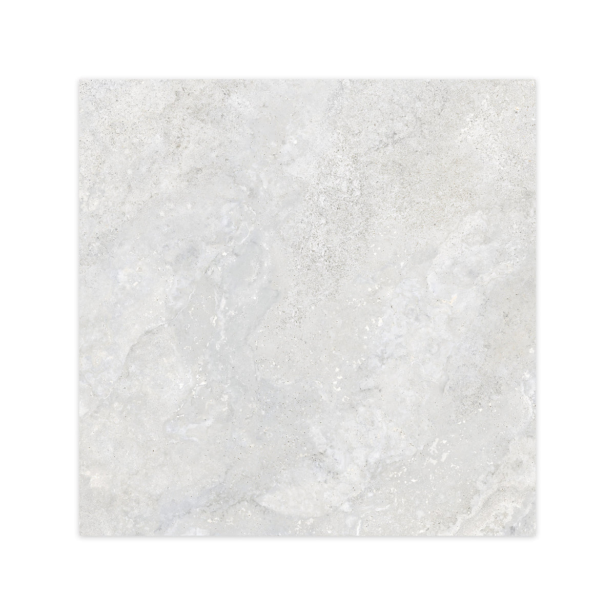 Carrelage effet Travertin Gris Clair 100x100x2 cm Castorel - Sol extérieur