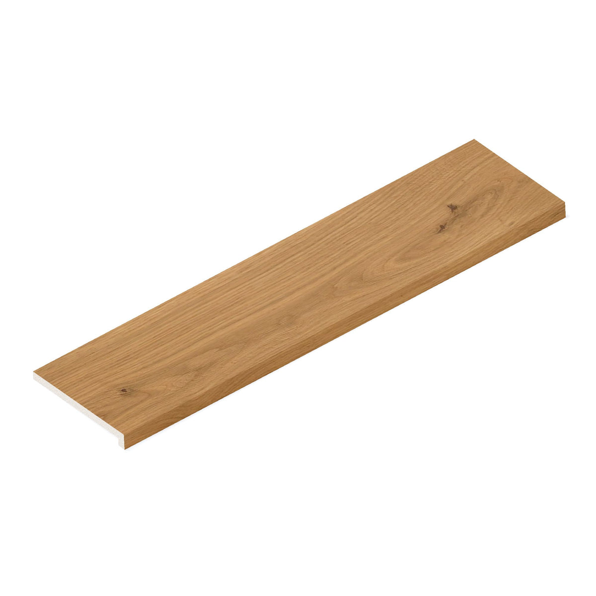 Margelle de piscine effet Bois Chêne Cannella 120x30x2 cm Bord Droit avec retombée Cedrano