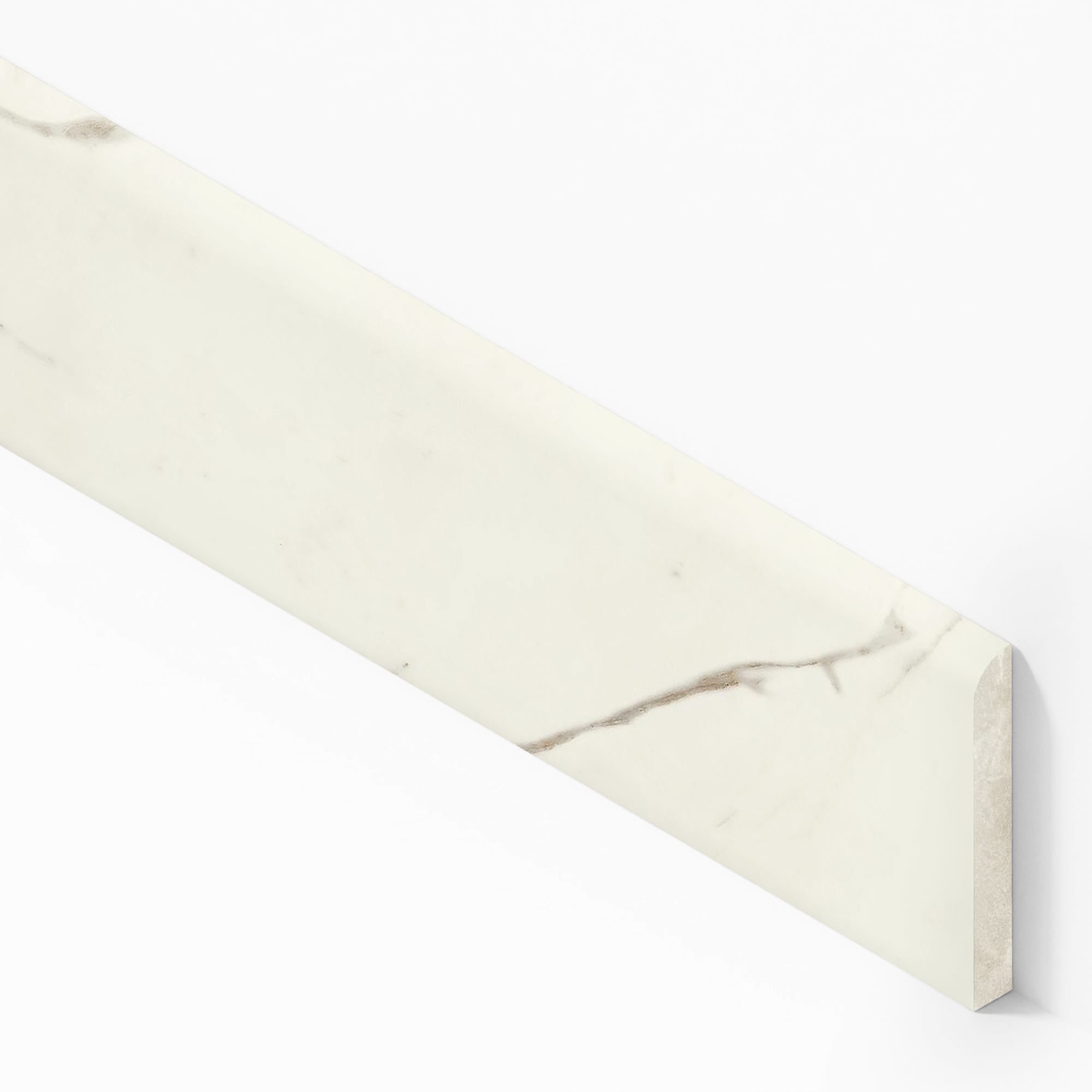 Plinthe carrelage effet Marbre Blanc Calacatta Alba 150x7,2 cm Silk Montira