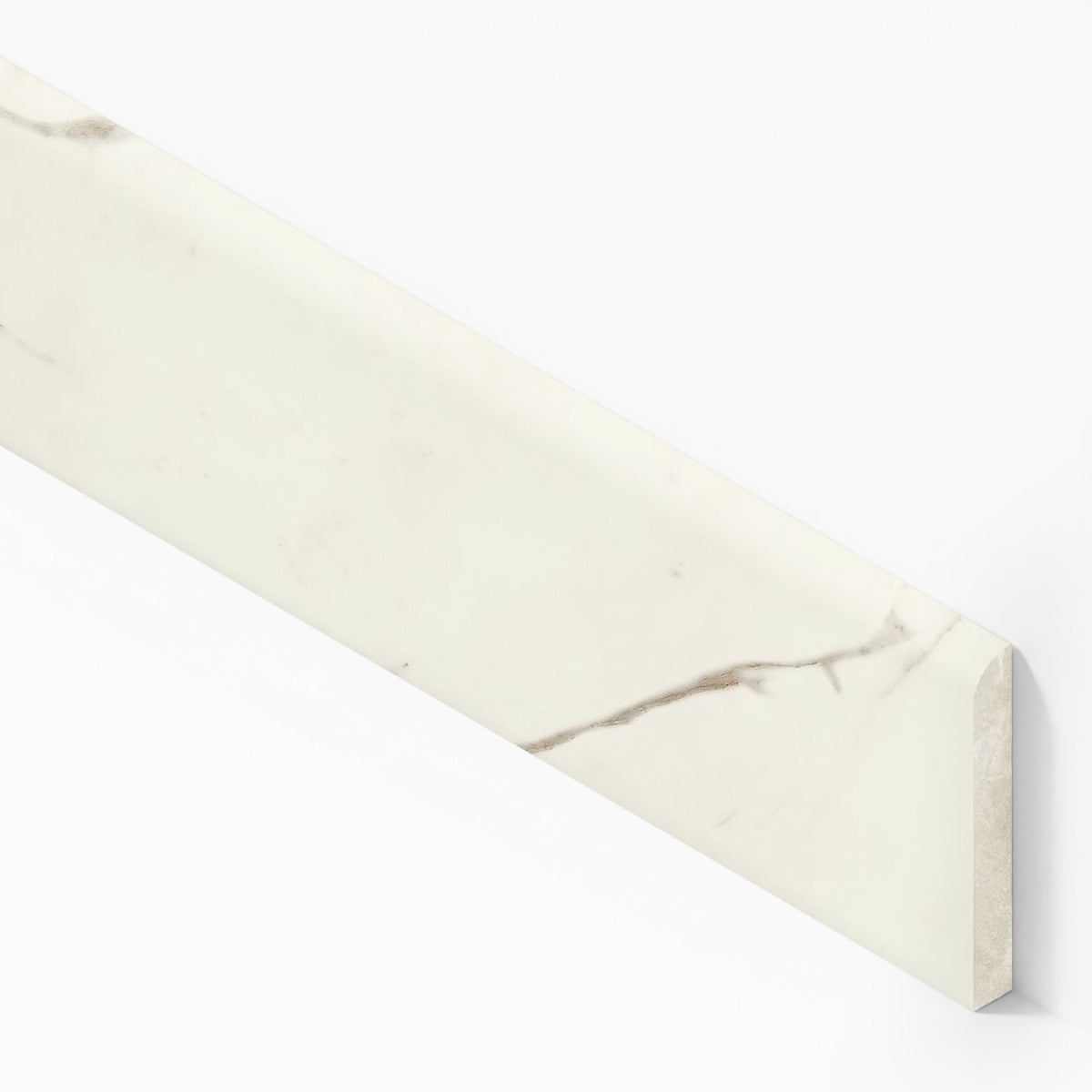 Plinthe carrelage effet Marbre Blanc Calacatta Alba 60x7,2 cm Mat Montira