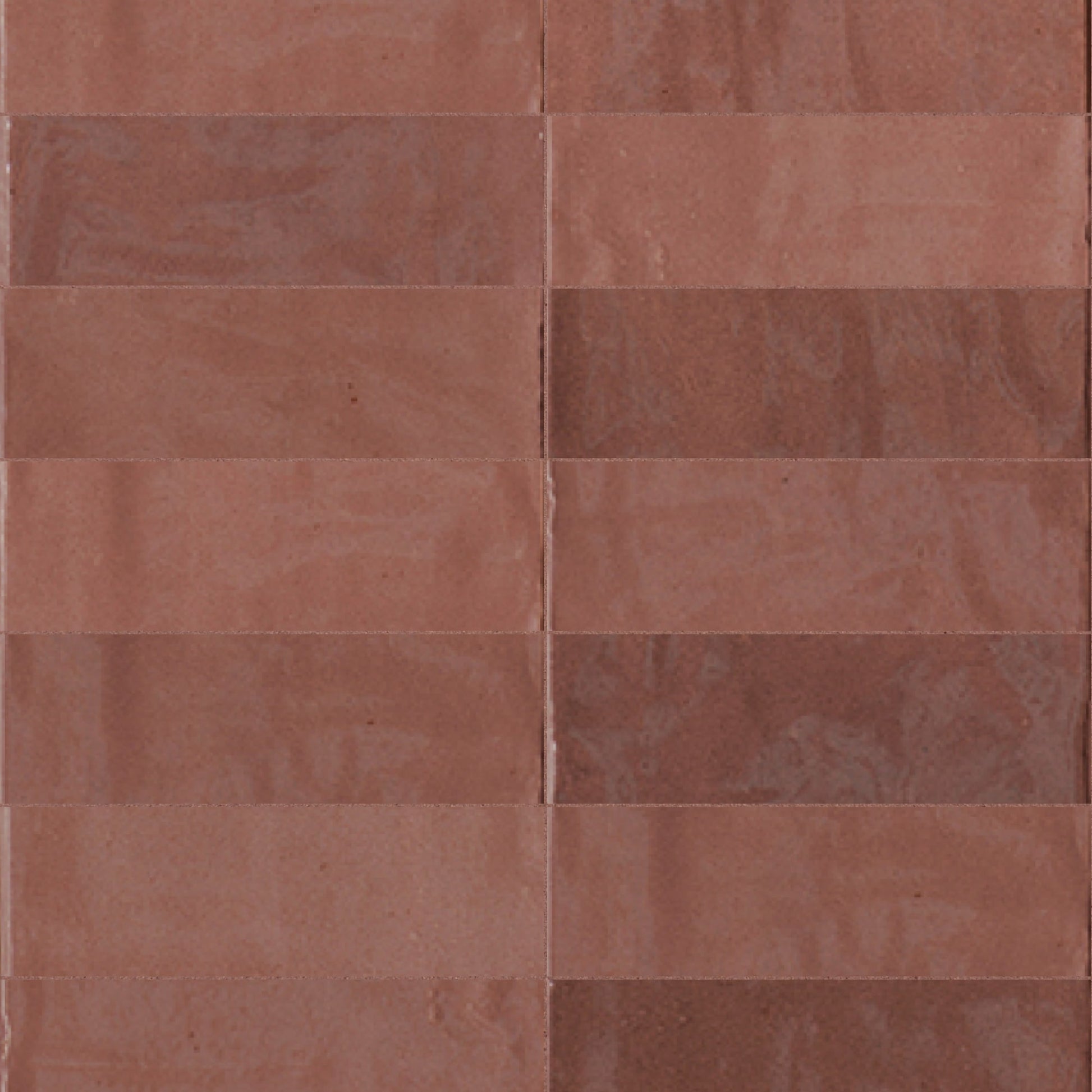 Carrelage effet Zellige Rouge 20x6,5x0,85 cm Brillant Orisel - Mur intérieur