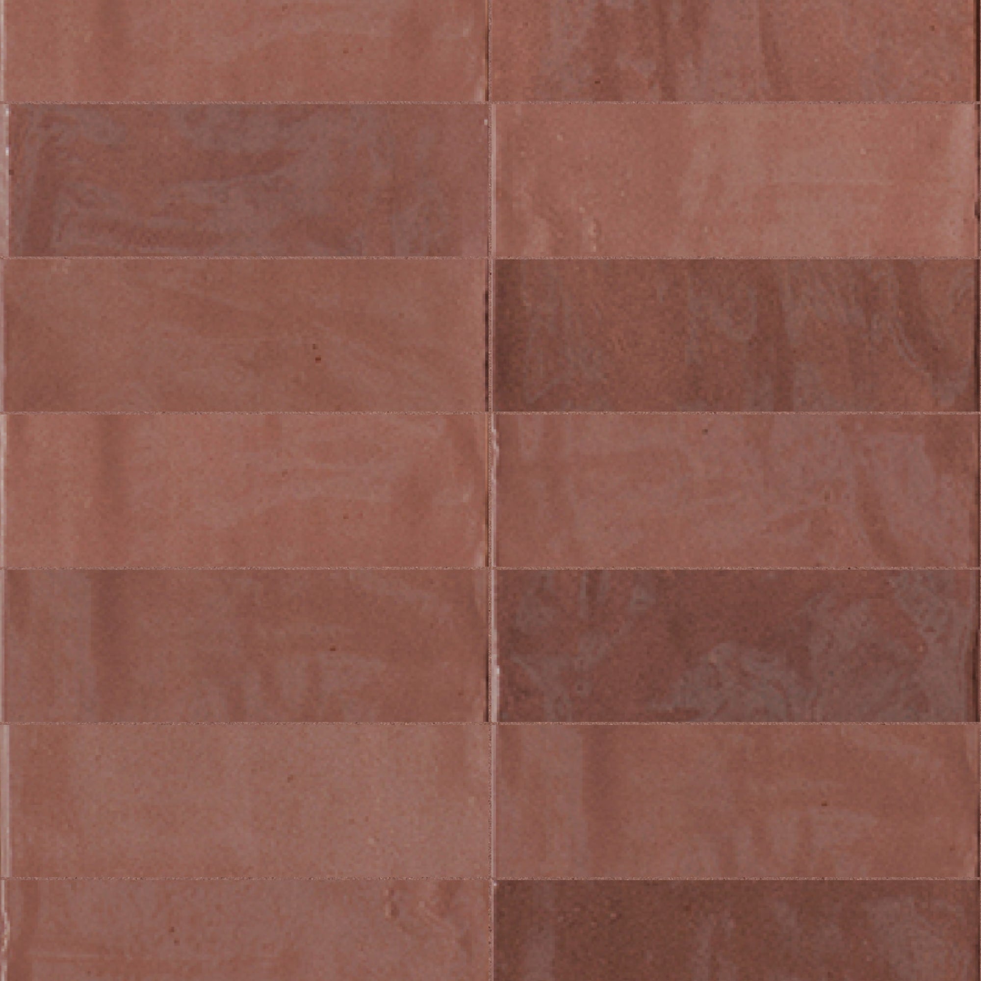 Carrelage effet Zellige Rouge 20x6,5x0,85 cm Brillant Orisel - Mur intérieur