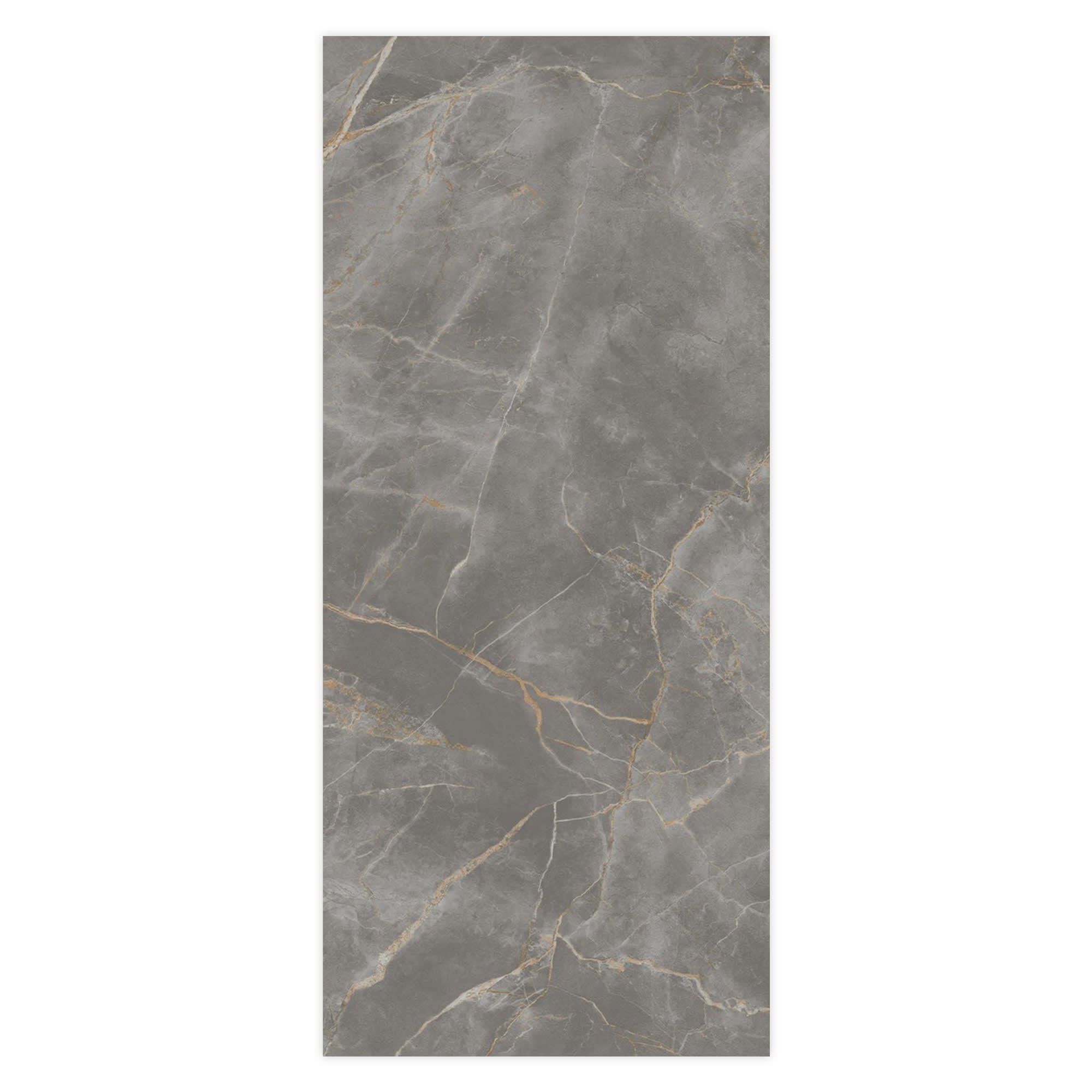 Carrelage effet Marbre Gris Titan 278x120x0,6 cm Silk Montira - Mur intérieur