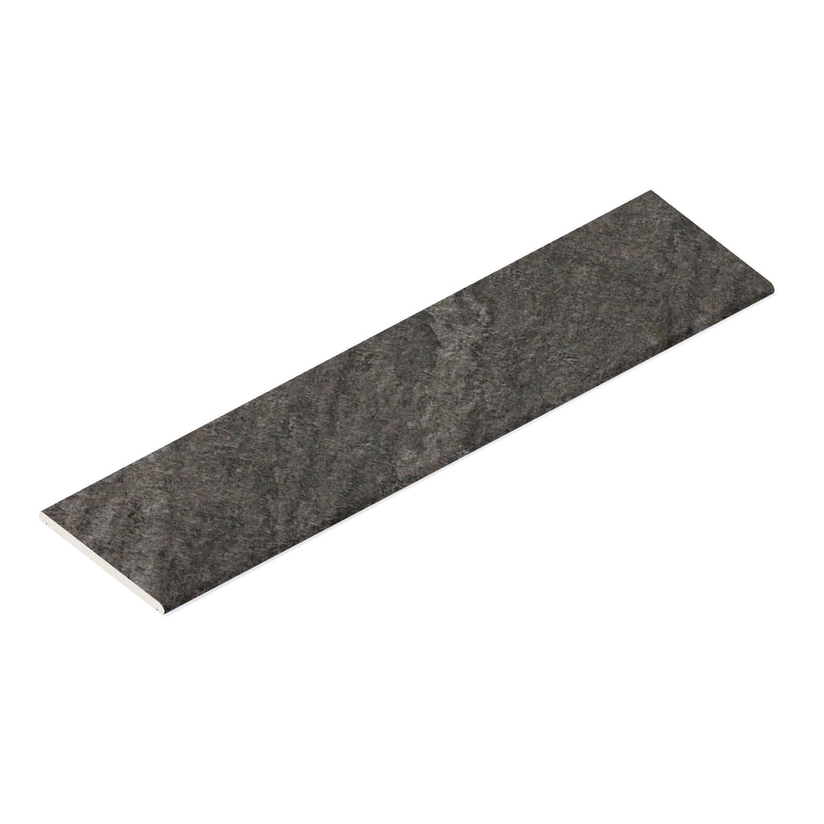 Couvertine effet Pierre Quartzite Gris Argile 120x30x2 cm Bord 1/2 Rond Double Larmier Teravio