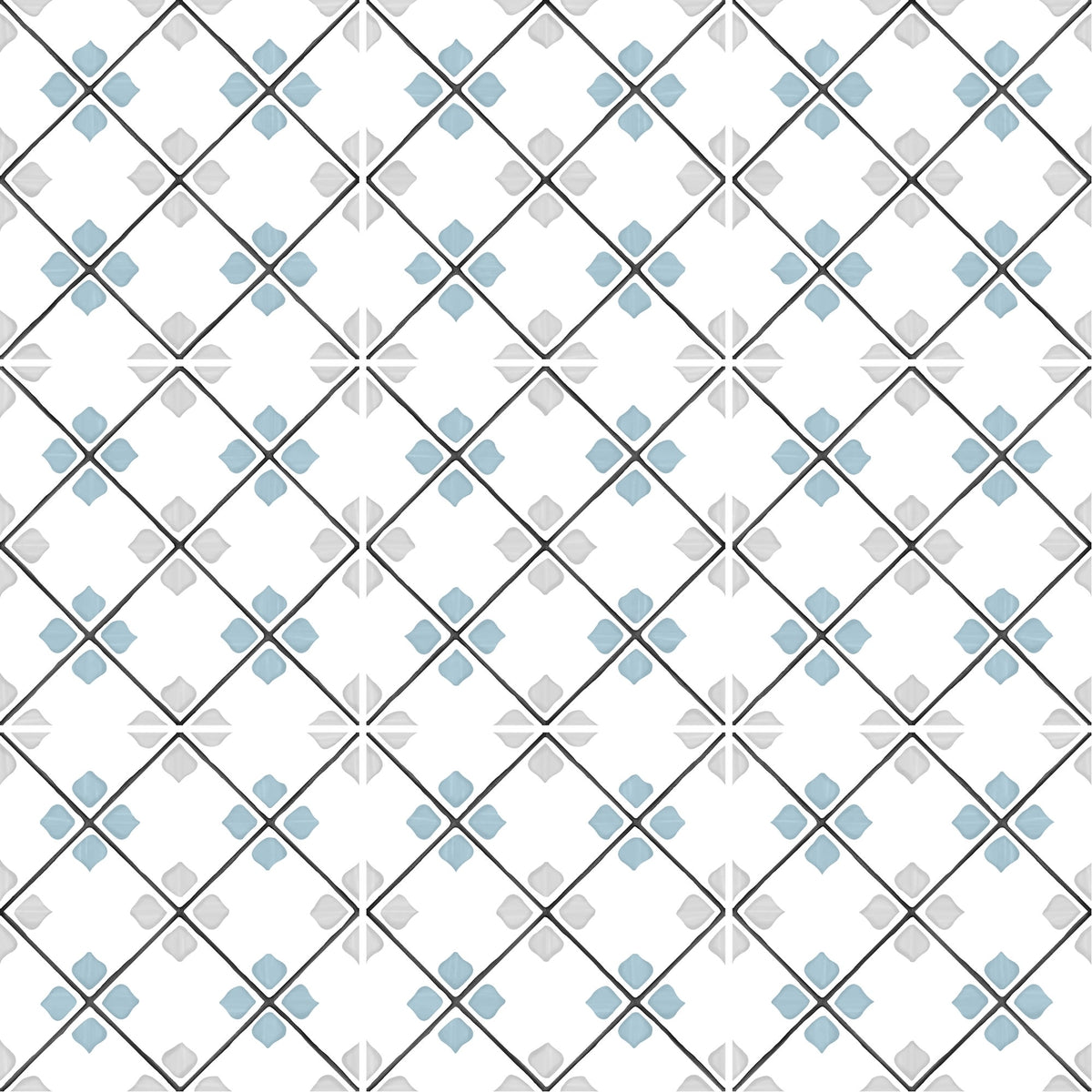 Carrelage effet Carreau ciment Orlisa Gris 12,3x12,3x0,87 cm Tanerio - Sol et mur intérieur