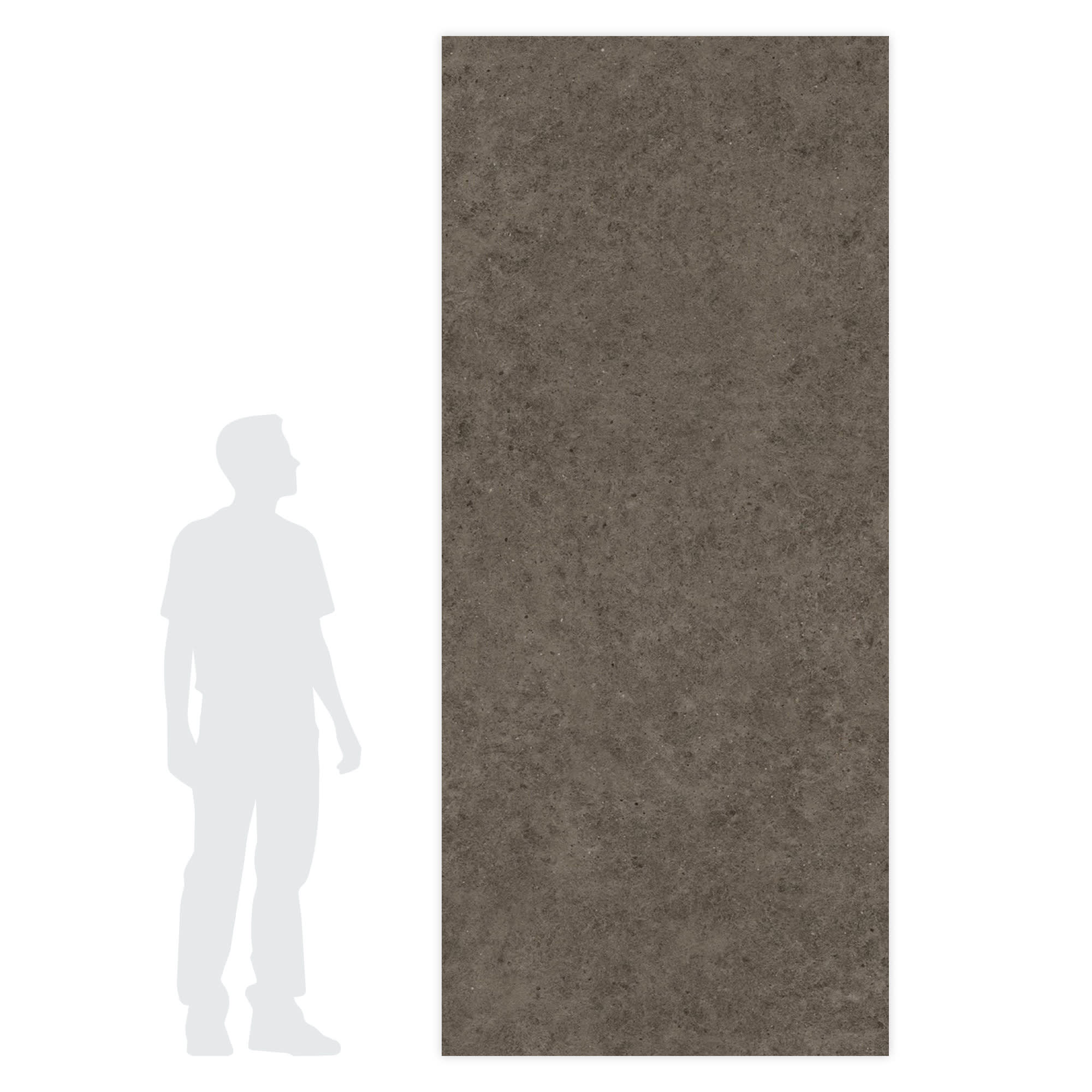 Carrelage effet Pierre Calcaire Gris Terre 278x120x0,6 cm Mat Domella - Mur intérieur