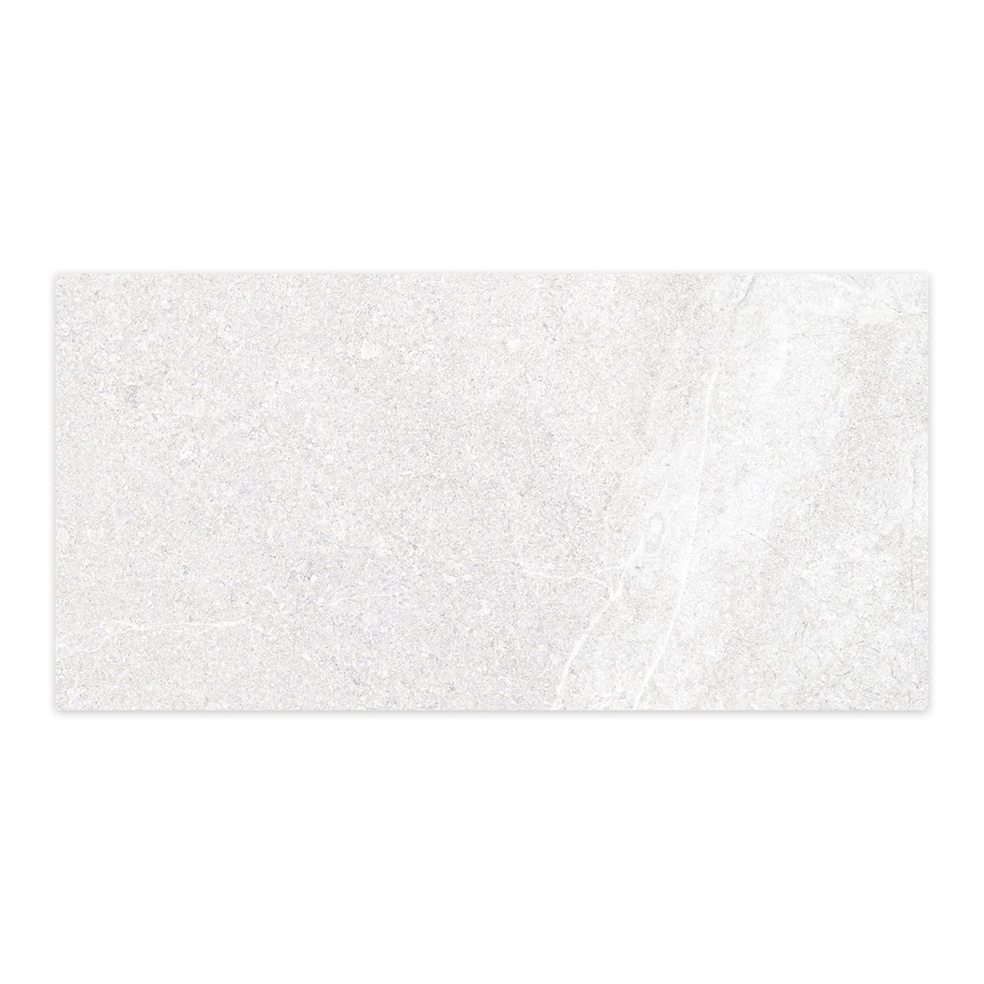 Carrelage effet Pierre Blanc Perle 120x60x0,9 cm In&Out Luzerio - Sol et mur intérieur et Sol extérieur