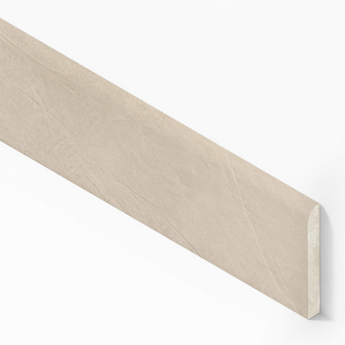 Plinthe carrelage effet Enduit Beige Lin 60x7,2 cm Mat Calviro