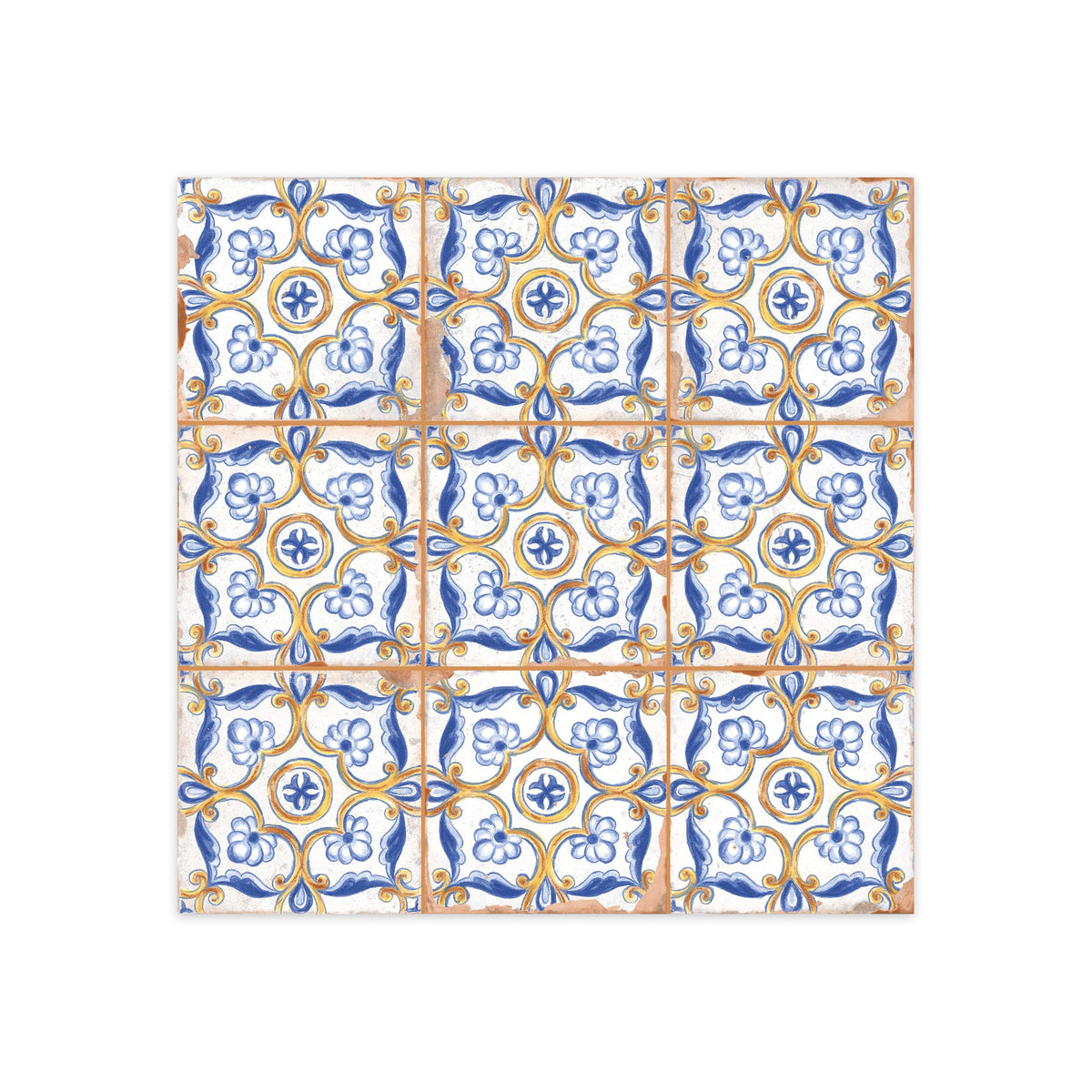 Carrelage Vintage Multicolore Ebla 33x33x0,95 cm Castelia - Mur intérieur