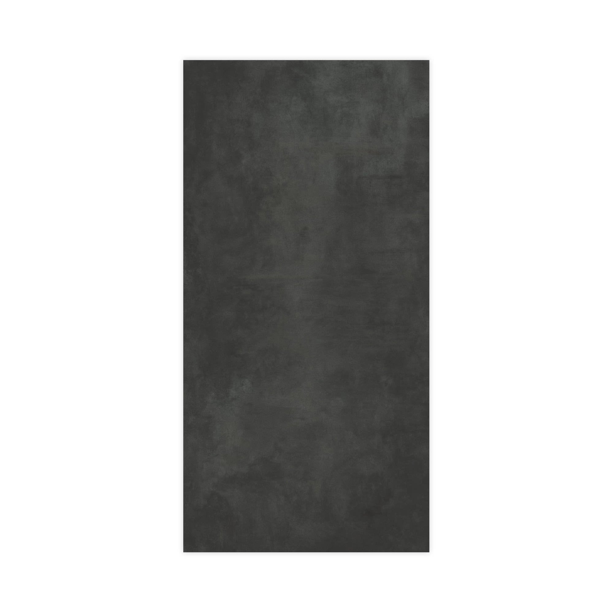 Carrelage effet Béton Gris Nuit 240x120x0,9 cm Mat Gravino - Mur intérieur