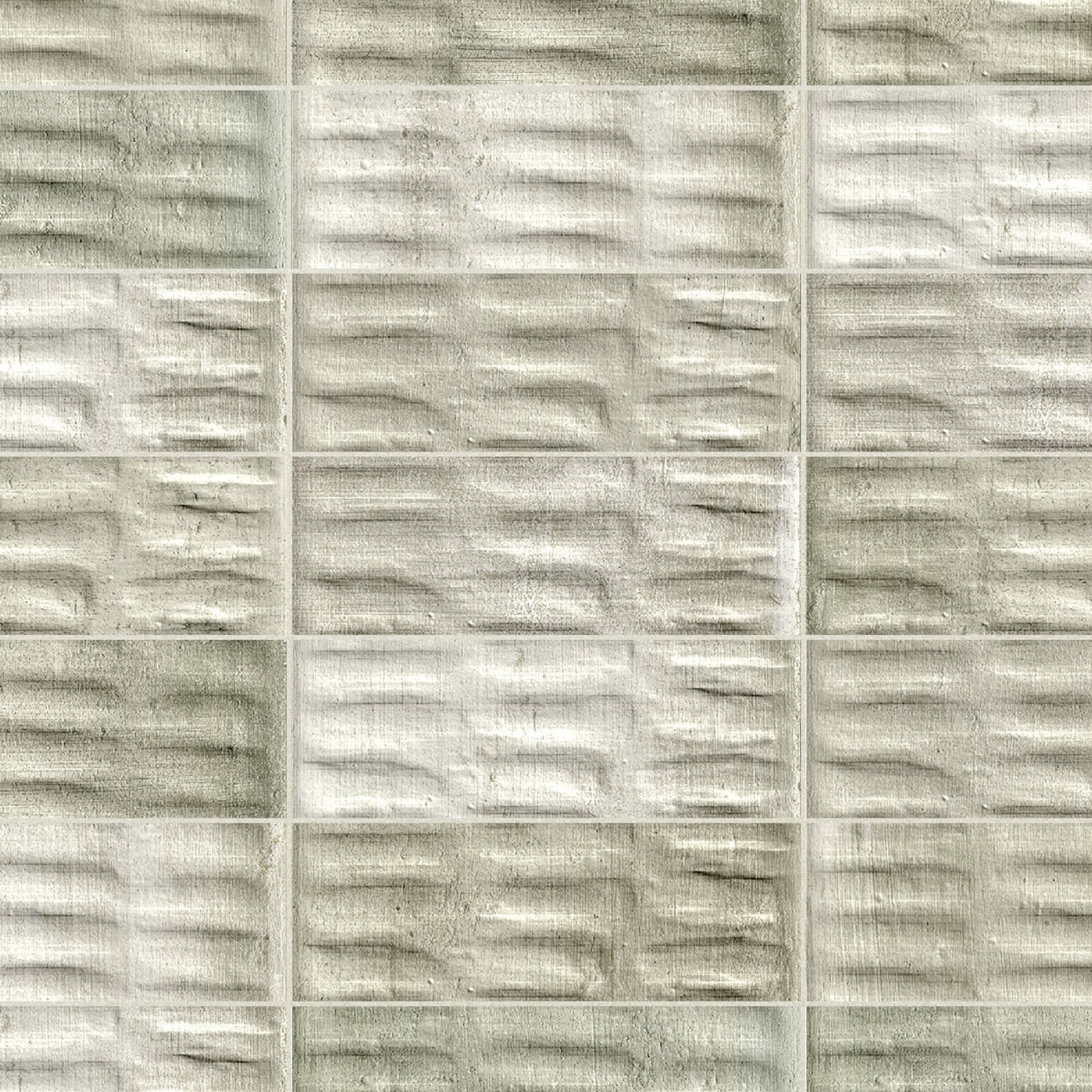 Carrelage effet Zellige 3D Vert Seed 24,6x6x0,85 cm Azurel - Sol et mur intérieur