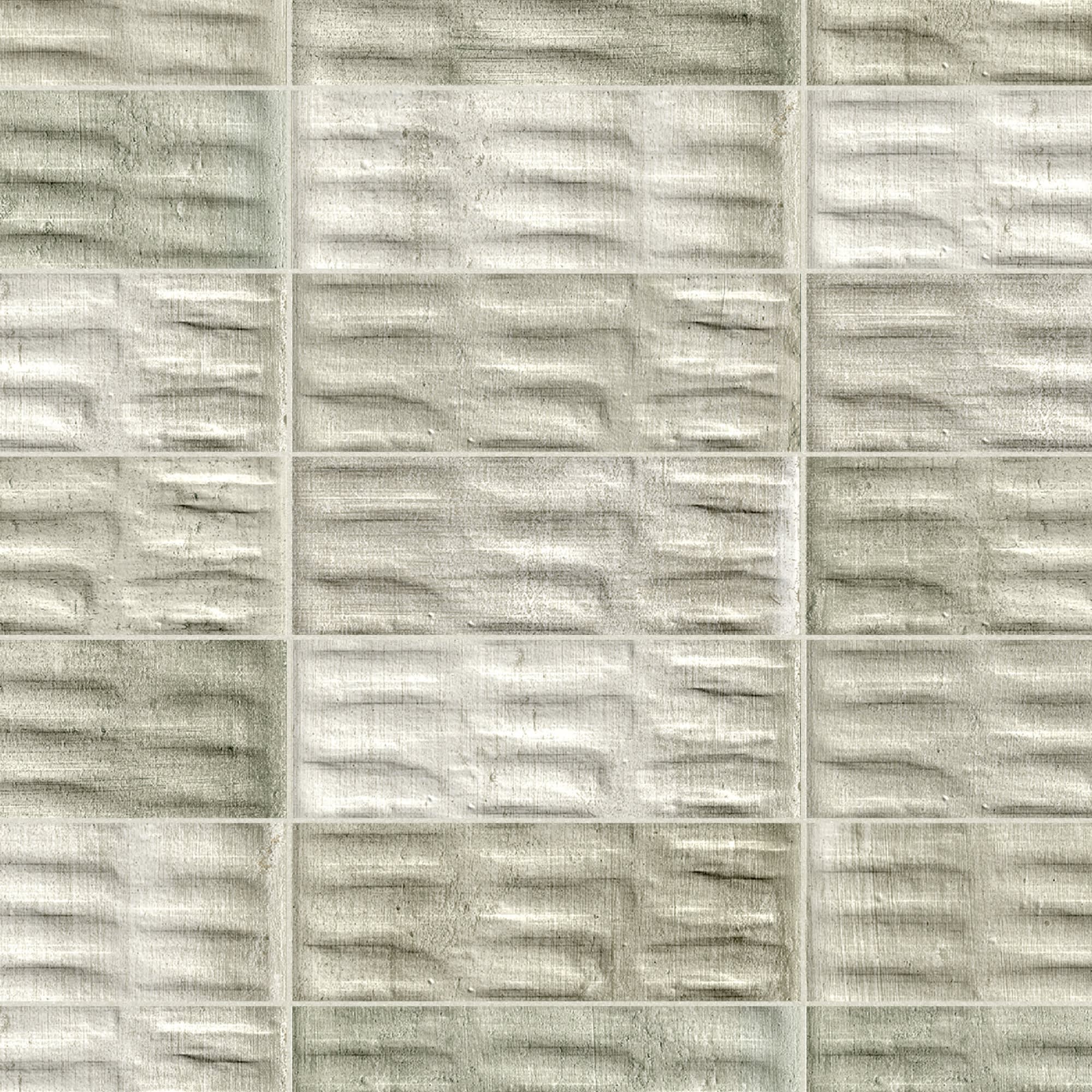 Carrelage effet Zellige 3D Vert Seed 24,6x6x0,85 cm Azurel - Sol et mur intérieur