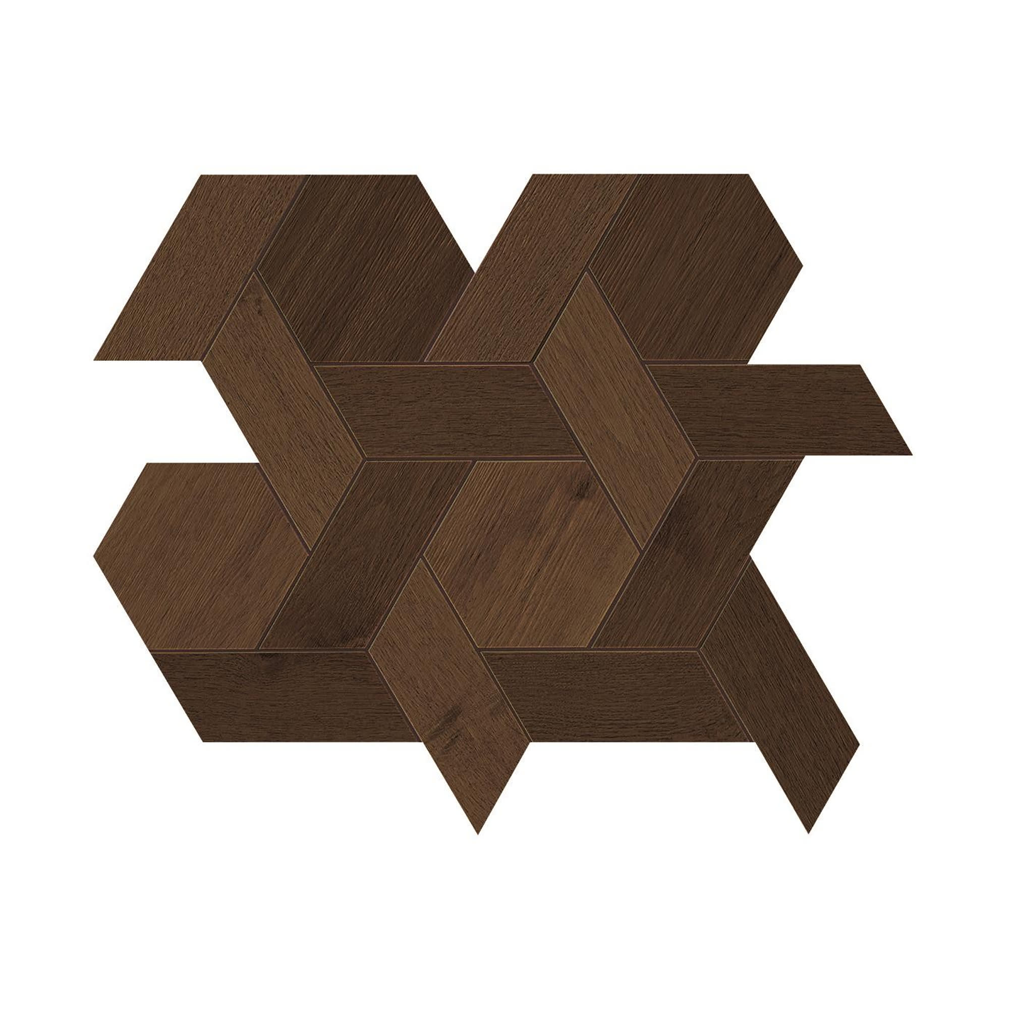 Carrelage effet Parquet Bois Chêne Cuir Mix 40x34,6x0,95 cm Mat Lorenta - Sol et mur intérieur