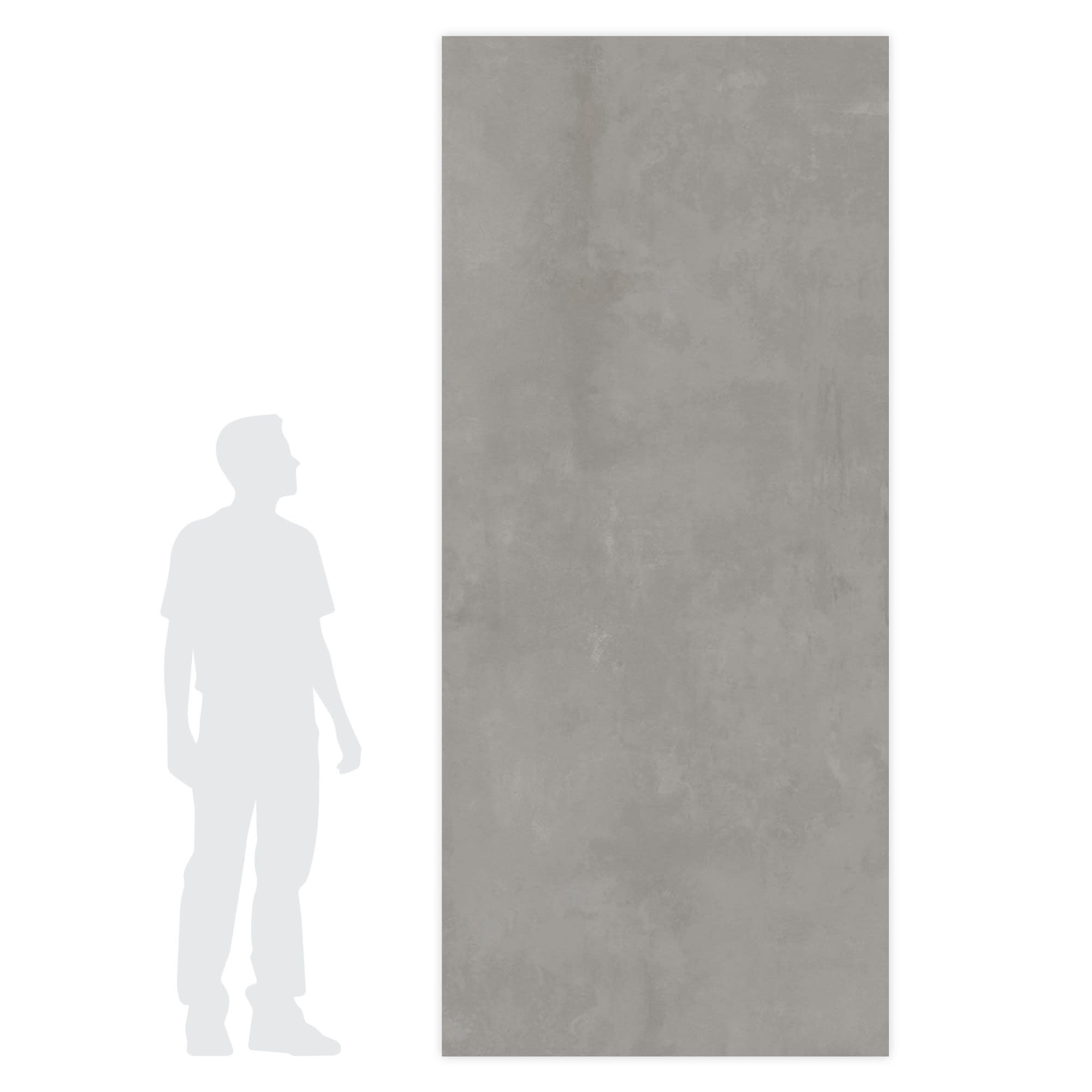 Carrelage effet Béton Gris Cendré 278x120x0,6 cm Mat Gravino - Mur intérieur