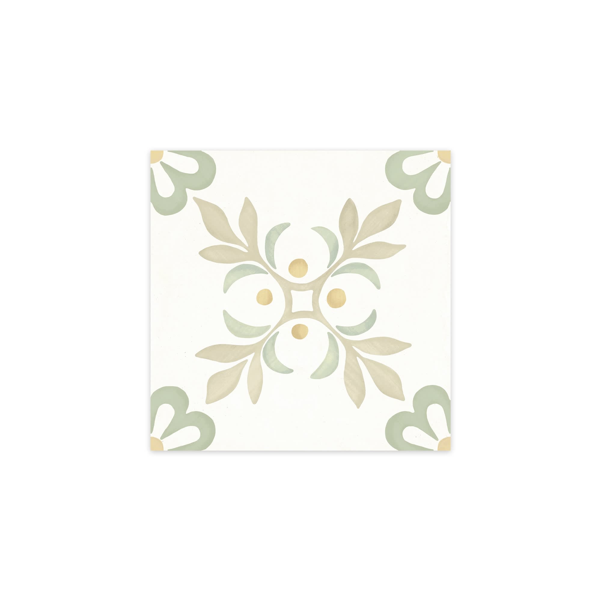 Carrelage effet Carreau ciment Sorella Jaune 22,3x22,3x0,9 cm Levior - Sol et mur intérieur