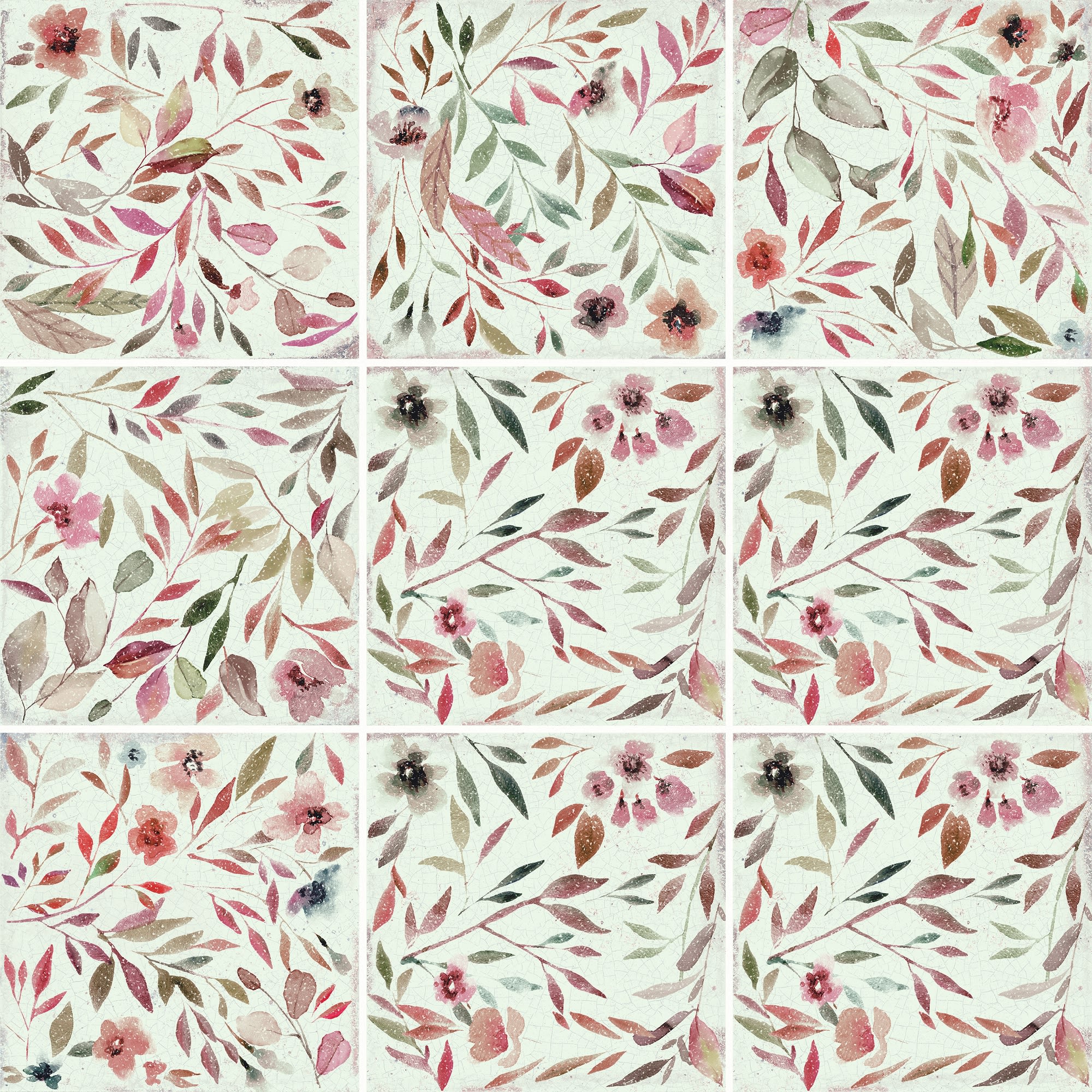 Carrelage Florane 14,8x14,8x0,77 cm Zirel - Mur intérieur