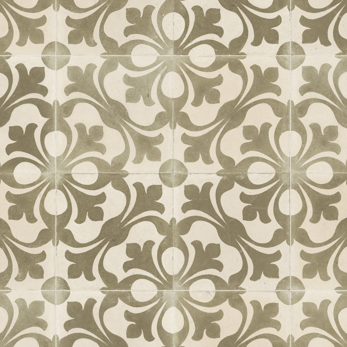 Carrelage Vintage effet Carreau ciment Vert 45x45x0,95 cm Morenca - Sol et mur intérieur