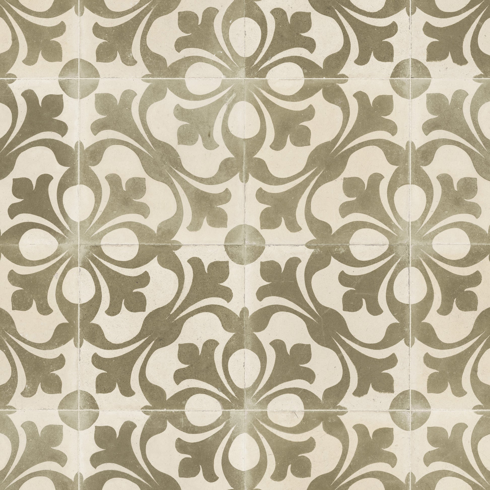 Carrelage Vintage effet Carreau ciment Vert 45x45x0,95 cm Morenca - Sol et mur intérieur
