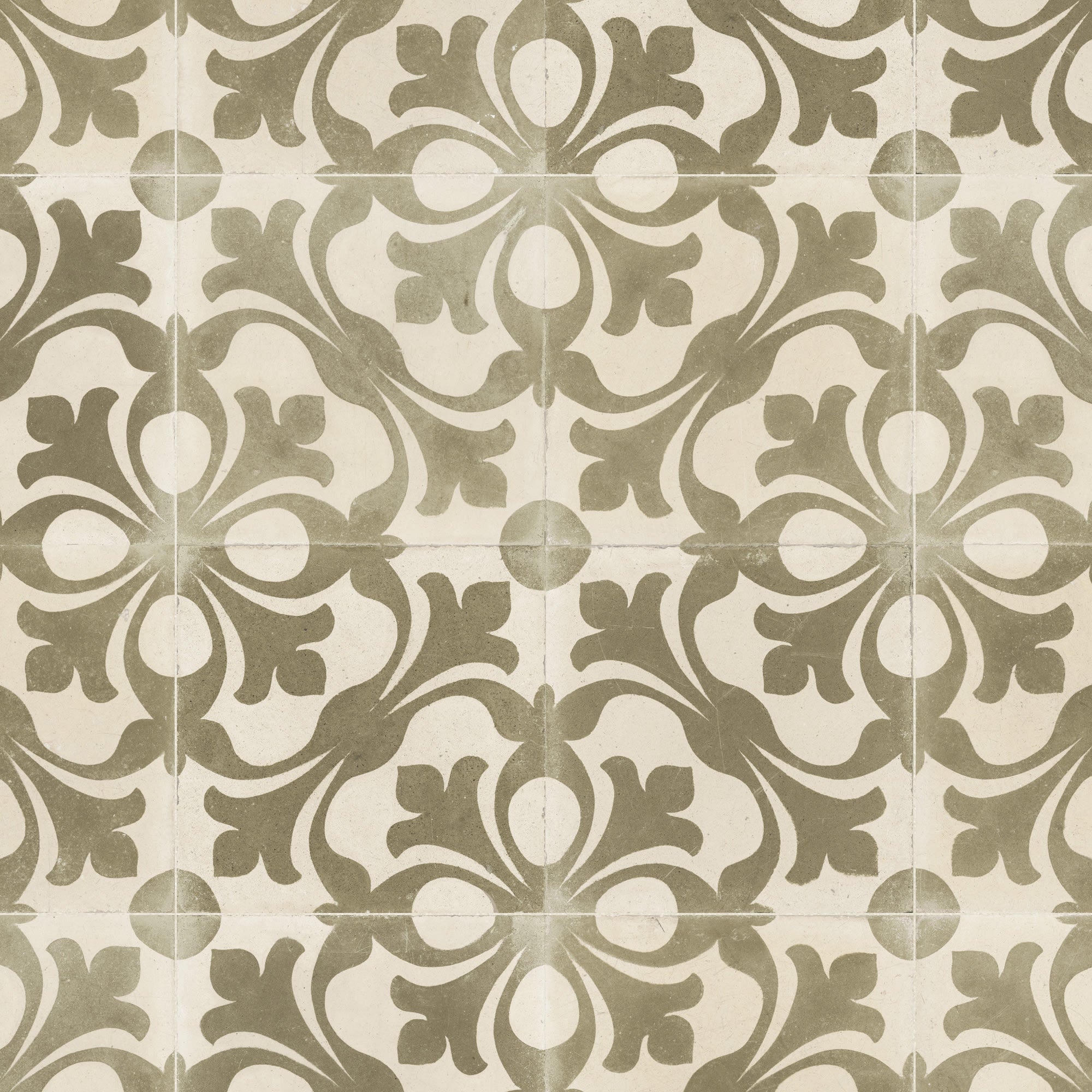 Carrelage Vintage effet Carreau ciment Vert 45x45x0,95 cm Morenca - Sol et mur intérieur