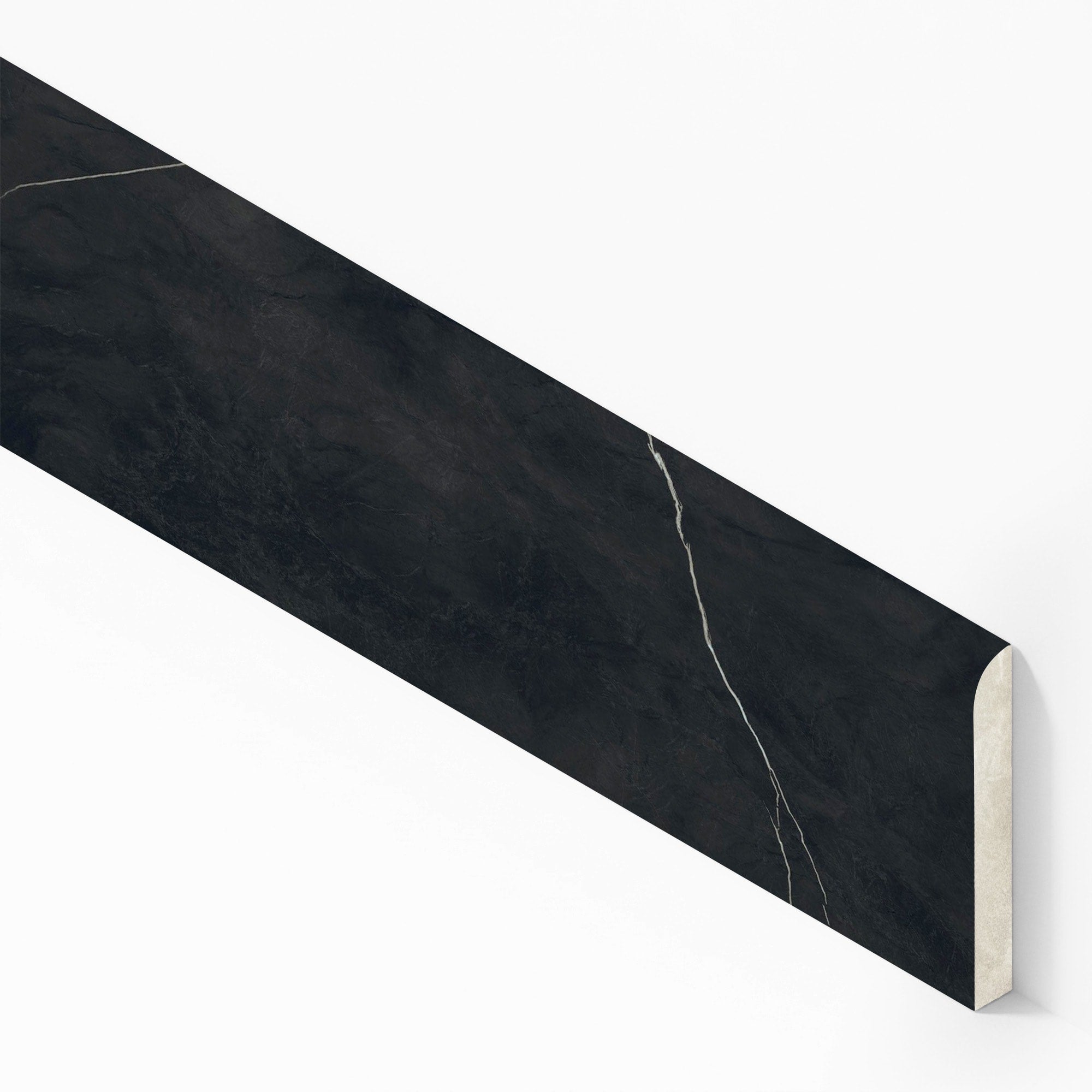 Plinthe carrelage effet Marbre Noir Impérial 120x7,2 cm Mat Orsiano