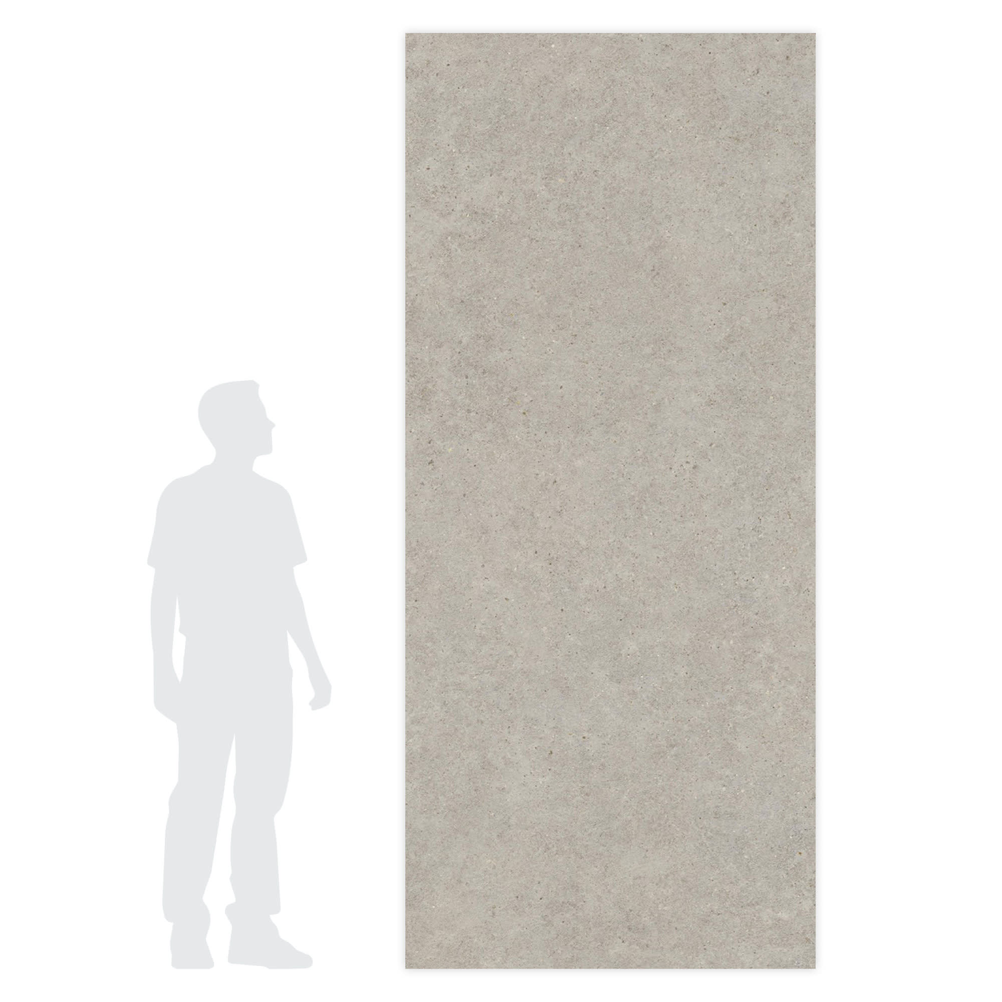 Carrelage effet Pierre Calcaire Gris Galet 278x120x0,6 cm Mat Domella - Mur intérieur