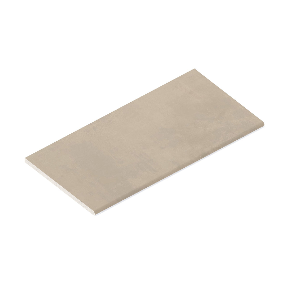 Margelle de piscine effet Béton Beige Crème 80x40x2 cm Bord 1/2 Rond Vetrano