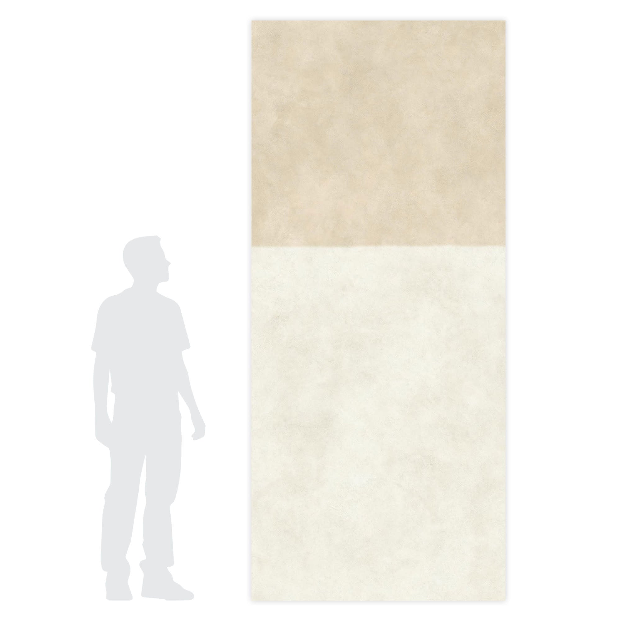 Carrelage effet Béton Blanc Sable / Beige Amande 278x120x0,6 cm Mat Stavira - Mur intérieur
