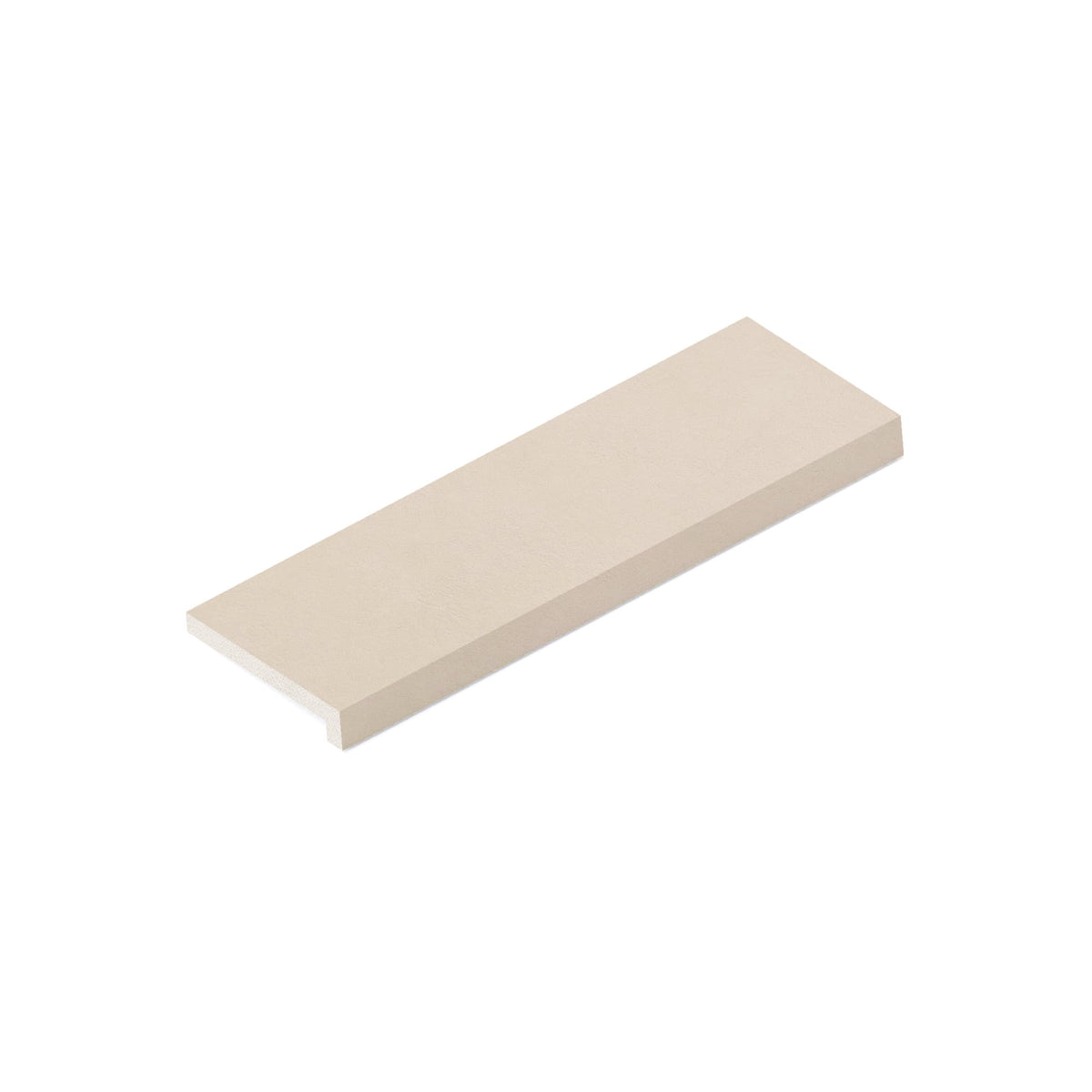 Margelle de piscine effet Béton Blanc Minéral 60x20x2 cm Bord Droit avec retombée Benzaro