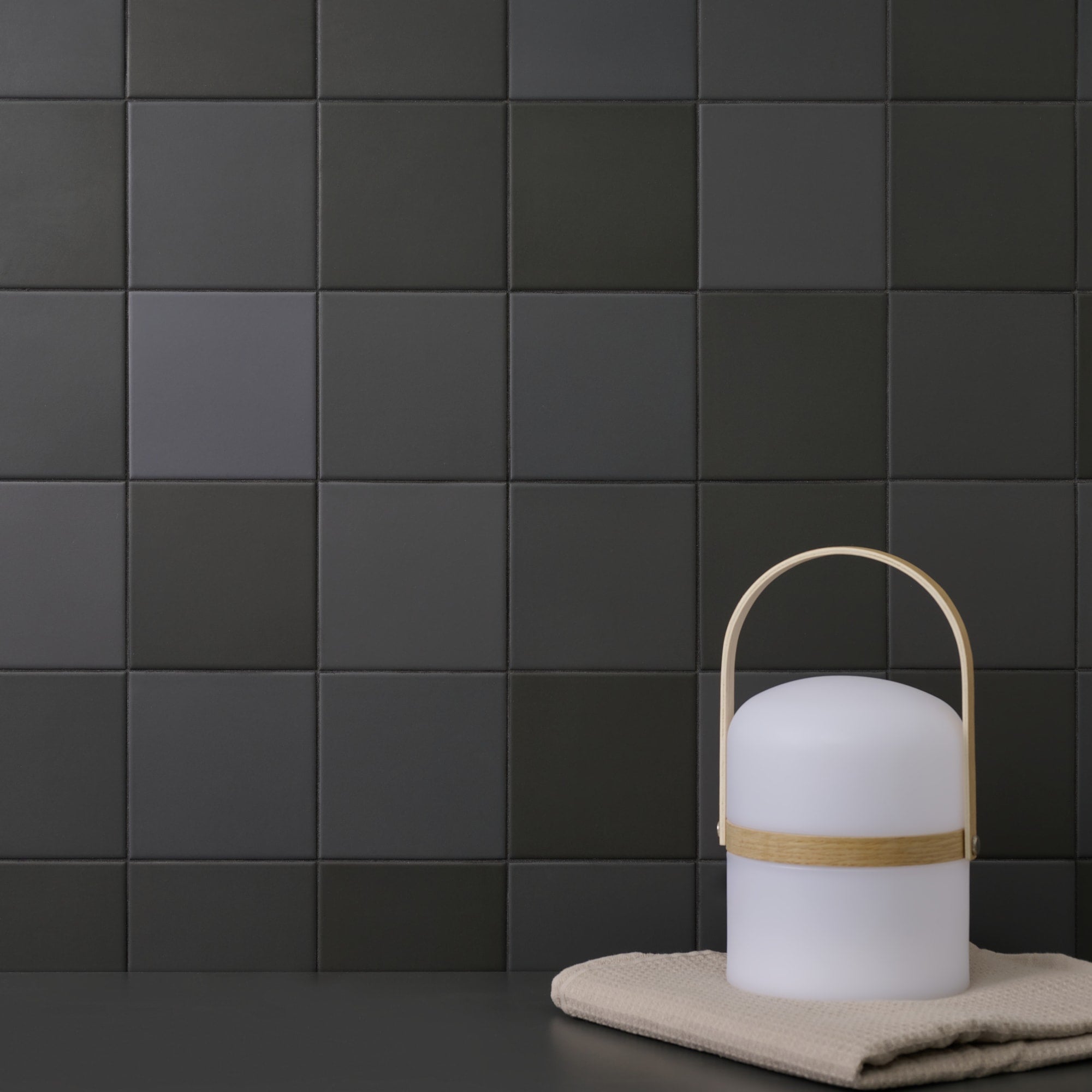 Carrelage effet Zellige Gris Anthracite 12,3x12,3x0,87 cm Cubriel - Sol et mur intérieur