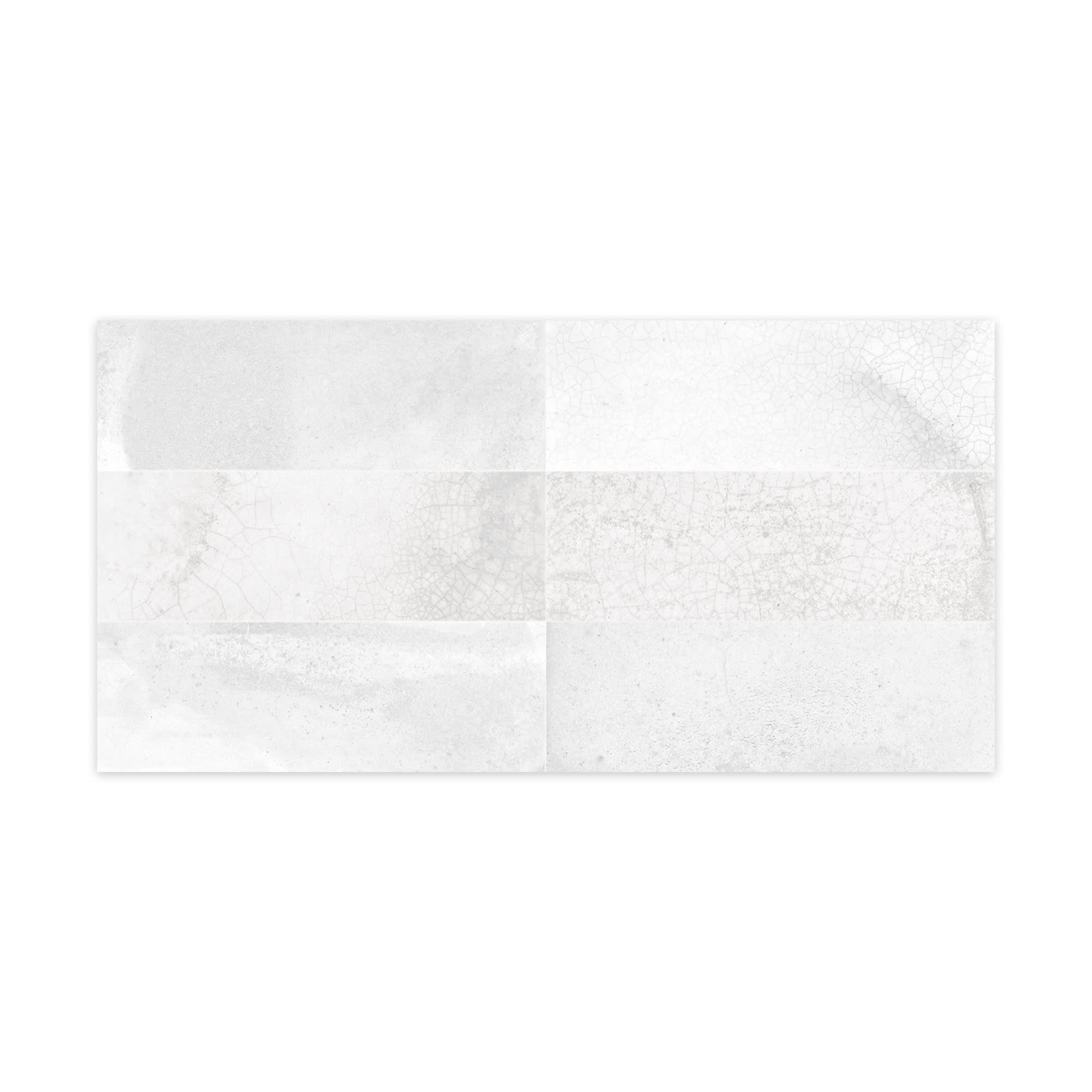Carrelage Vintage effet Zellige Blanc 40x20x1,03 cm Patrina - Mur intérieur