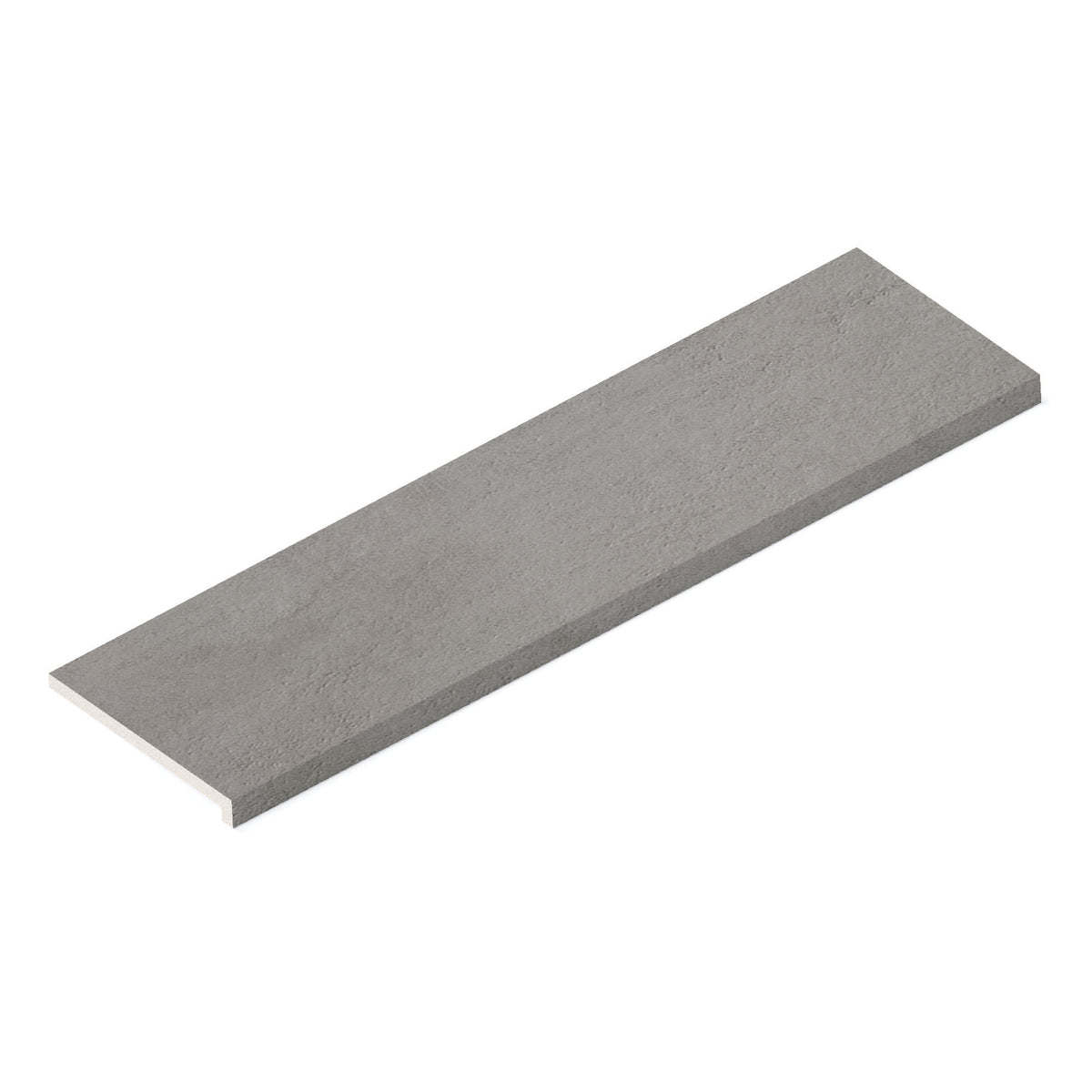 Margelle de piscine effet Béton Gris Cendré 120x33x2 cm Bord Droit avec retombée Gravino