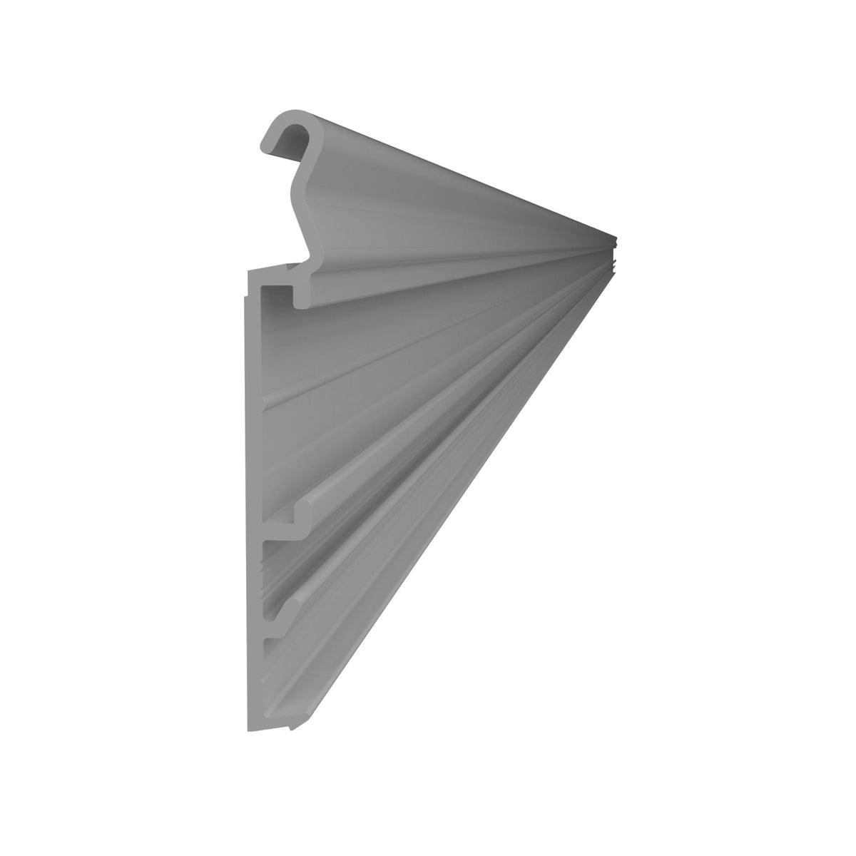 Rallonge de profilé alu pour terrasse sur plots 240x5 cm Gris Aluminium - YEED
