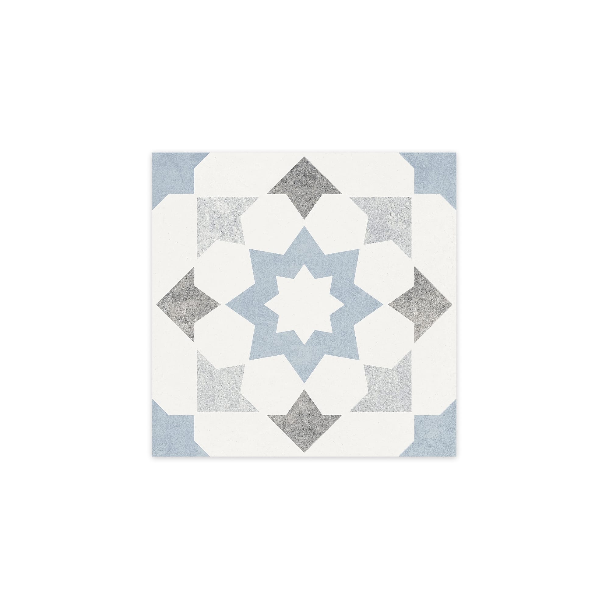 Carrelage effet Carreau ciment Rovano Bleu 22,3x22,3x0,9 cm Elior - Sol et mur intérieur