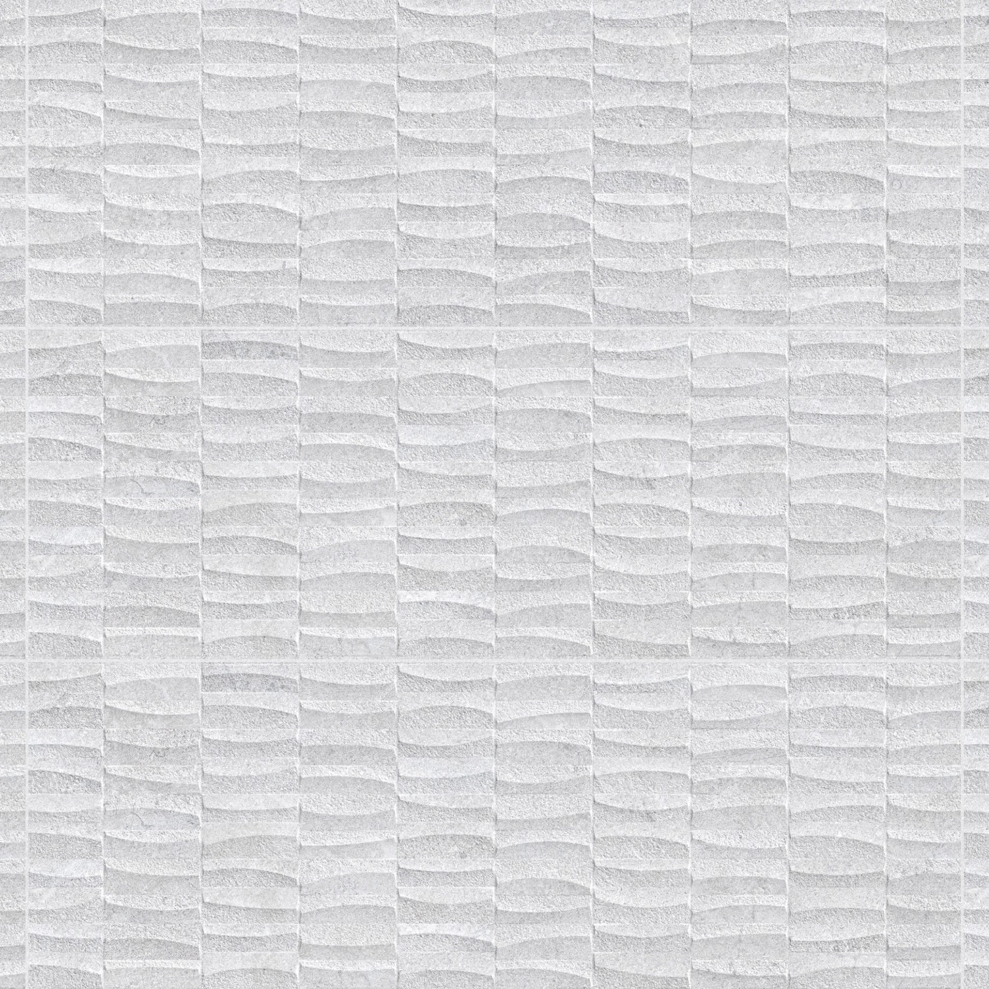 Carrelage effet Pierre 3D Gris Silver 100x33,3x0,98 cm Luzerio - Mur intérieur