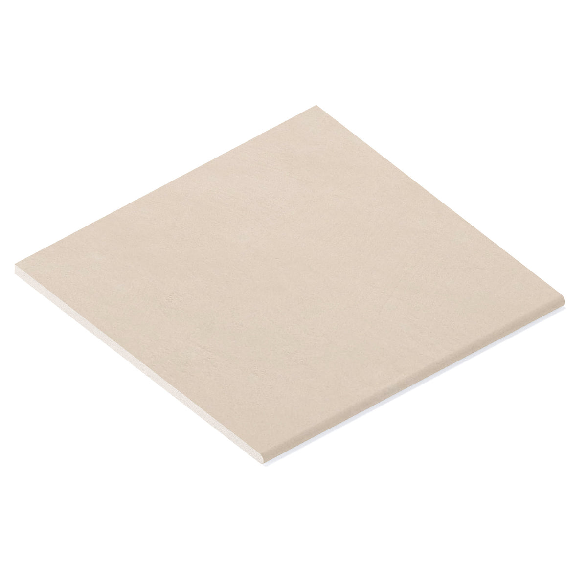 Margelle de piscine effet Béton Blanc Minéral 60x60x2 cm Bord 1/2 Rond Benzaro