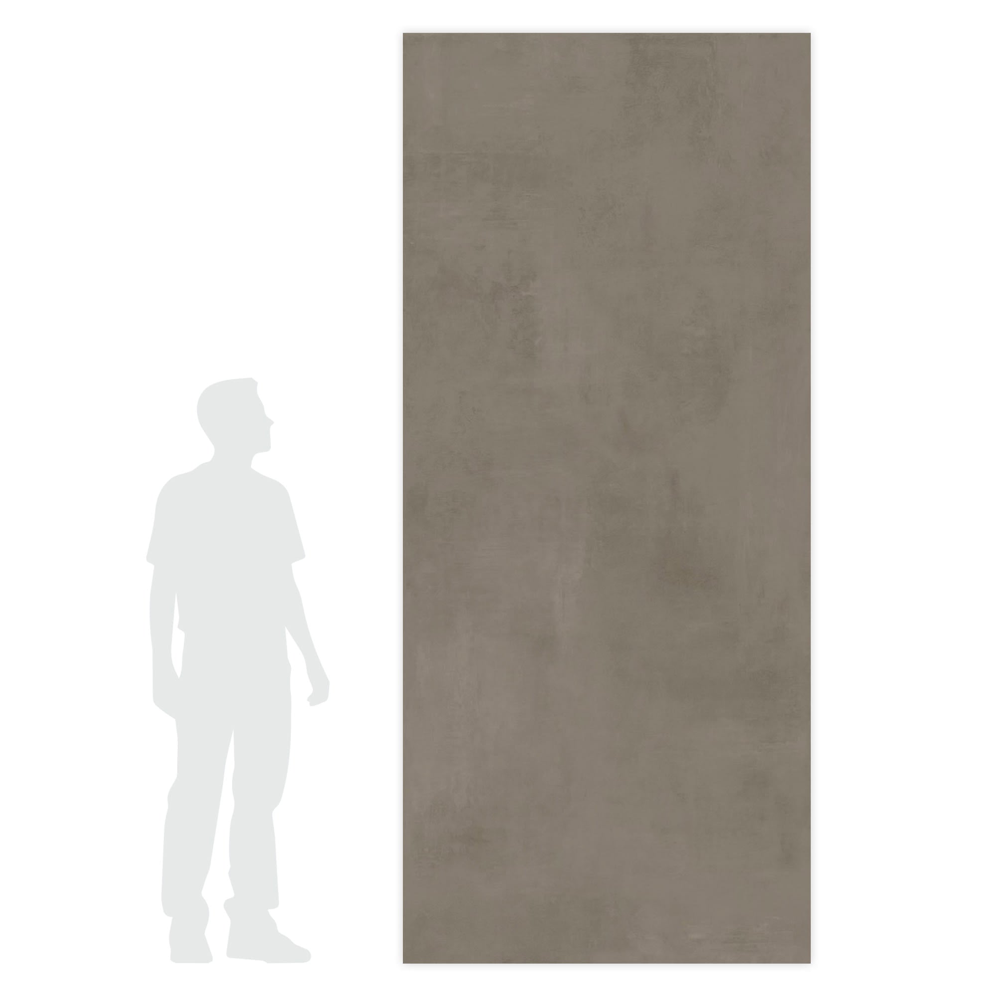Carrelage effet Béton Gris Terre 278x120x0,6 cm Mat Vetrano - Mur intérieur