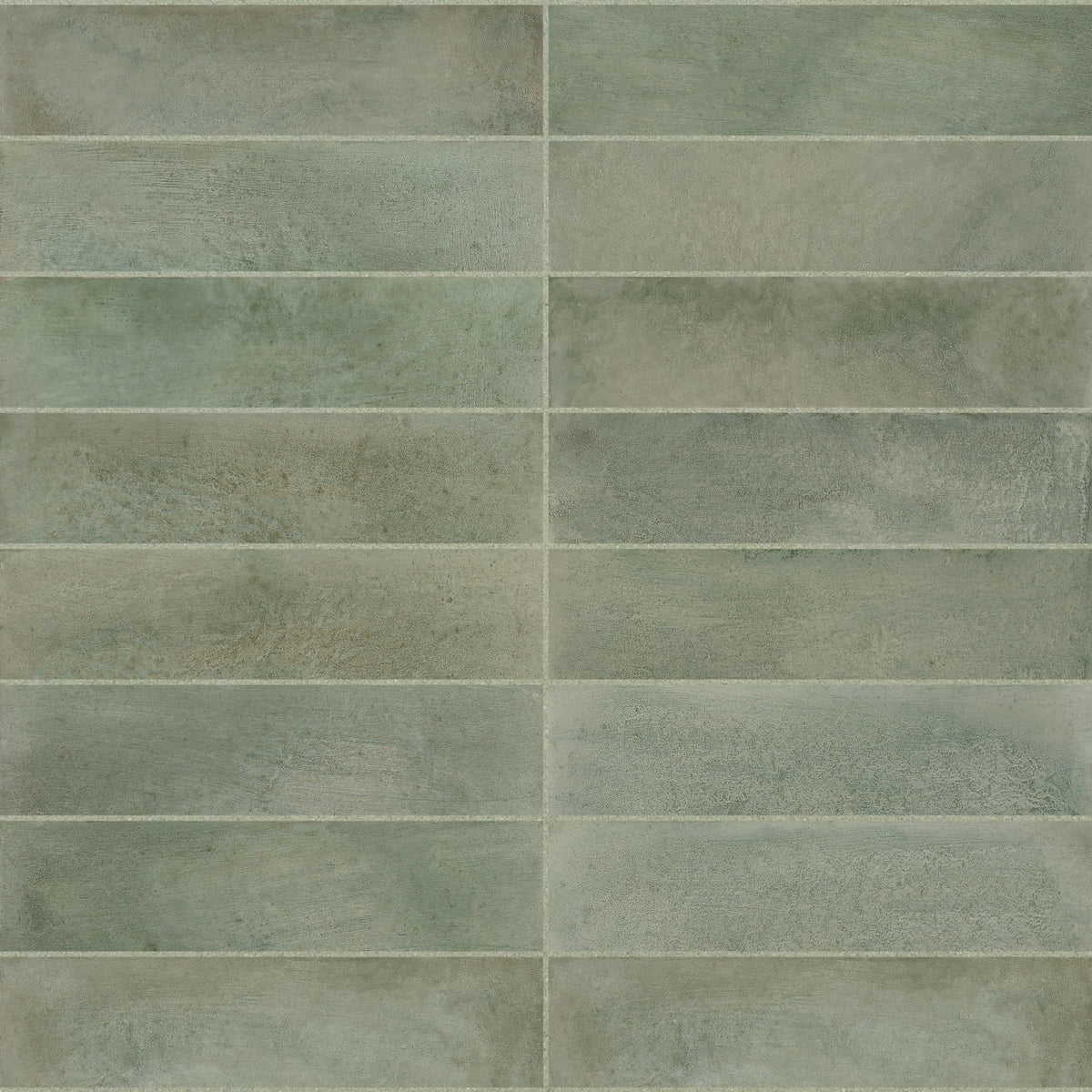 Carrelage effet Zellige Vert 24,6x6x0,85 cm Montel - Mur intérieur