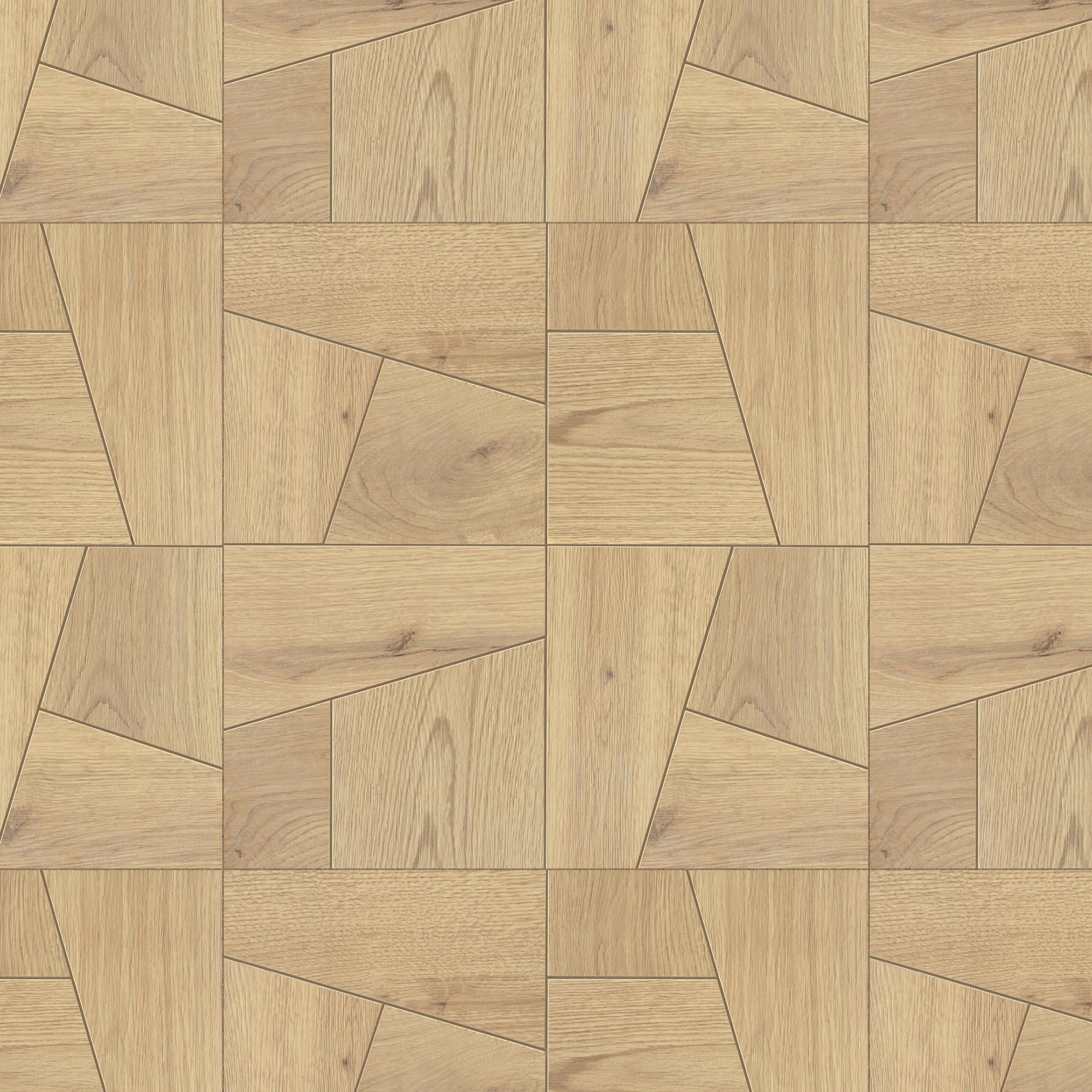Carrelage effet Parquet Bois Chêne Ivoire Quadra 56,1x56,1x0,95 cm Mat Bravino - Sol et mur intérieur