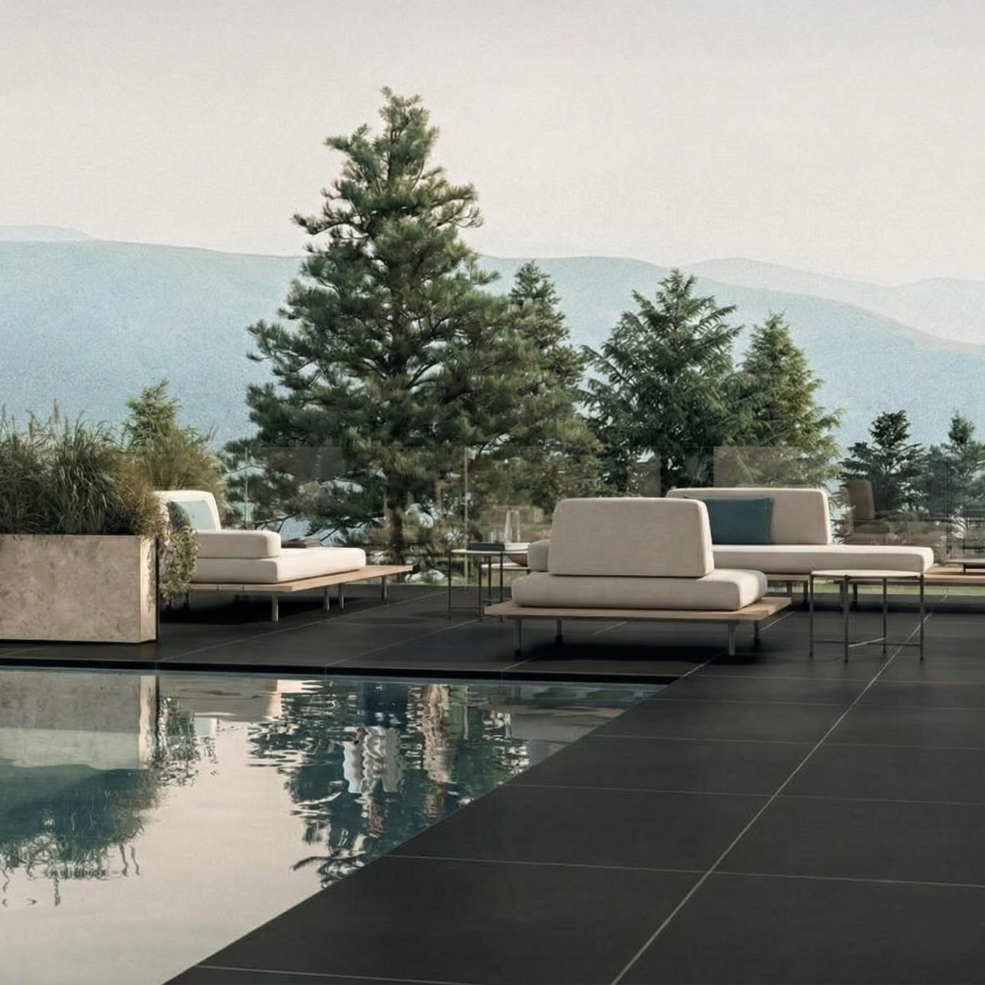 Carrelage Piscine Noir