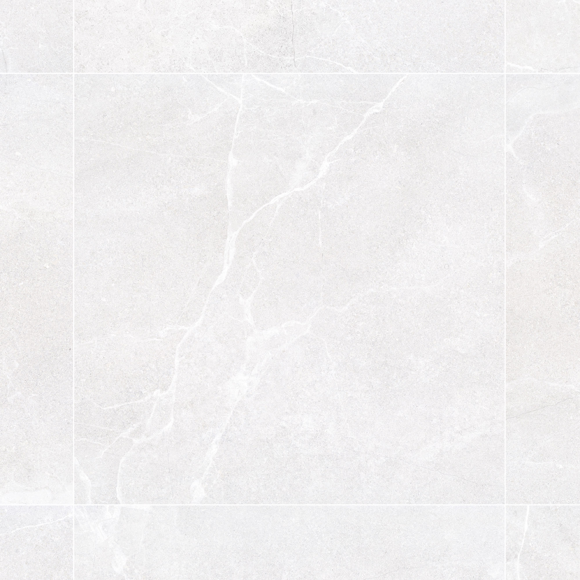 Carrelage effet Pierre Blanc Perle 90x90x0,9 cm In&Out Luzerio - Sol et mur intérieur et Sol extérieur