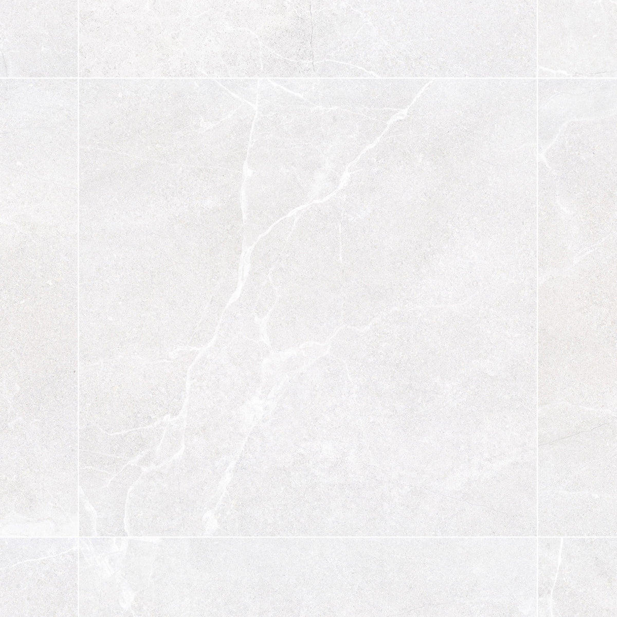 Carrelage effet Pierre Blanc Perle 90x90x0,9 cm In&Out Luzerio - Sol et mur intérieur et Sol extérieur